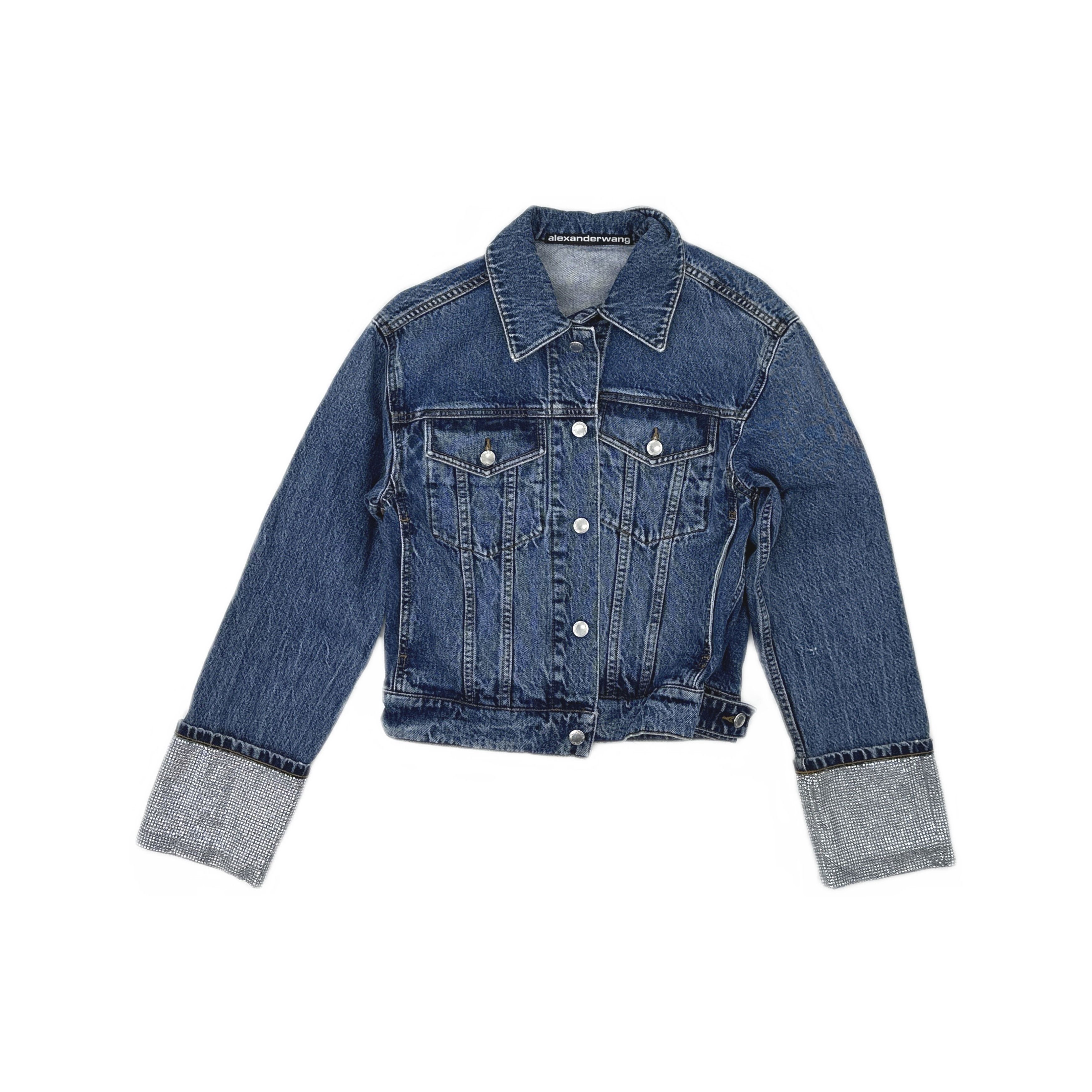 Alexander Wang Alexander Wang Crystal Cuff Denim Jacket XS Size XS / US 0-2 / IT 36-38 - 1 Thumbnail