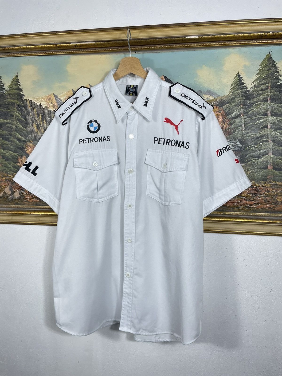 BMW × Formula 1 × Vintage BMW Sauber Formula F1 Team Vintage White Shirt Racing Motor Size US XL / EU 56 / 4 - 4 Thumbnail