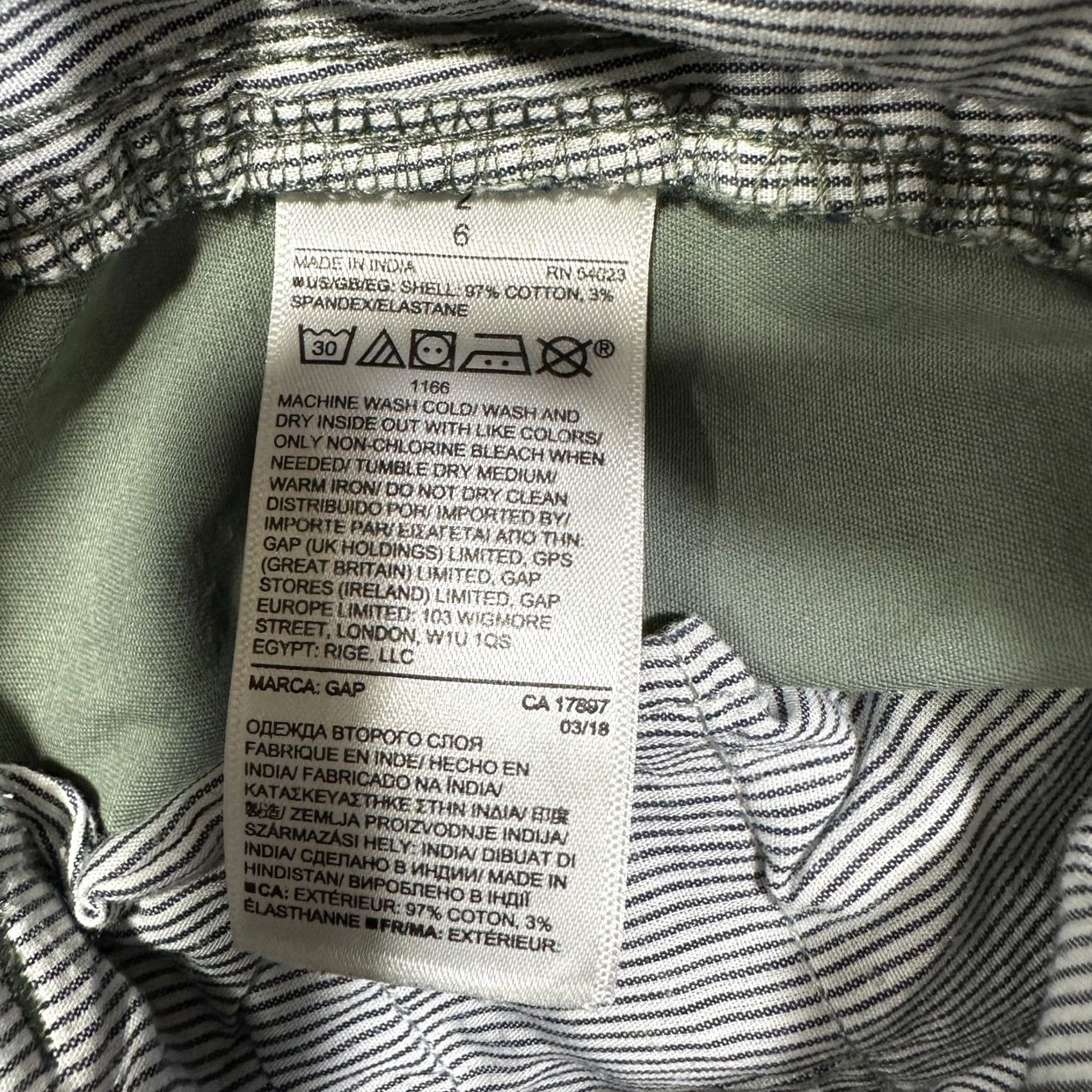Gap Gap Pants Womens Size 2 Girlfriend Chino Green Camouflage Cotton Stretch Straight Leg Size 26" / US 2 / IT 38 - 6 Thumbnail
