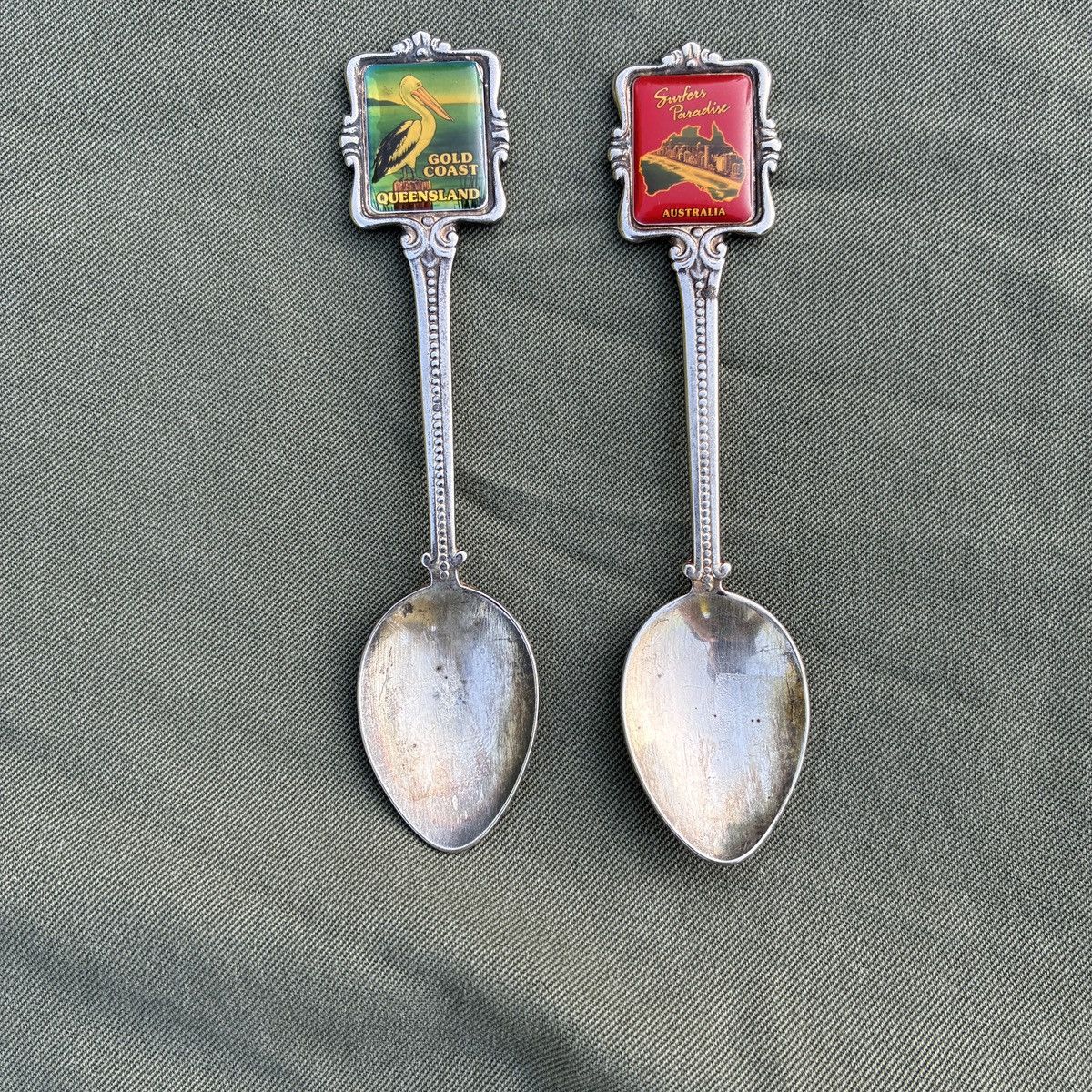 Vintage Silver Plated Souvenir Spoons Surfers Paradise & Gold Coast Size ONE SIZE - 1 Thumbnail