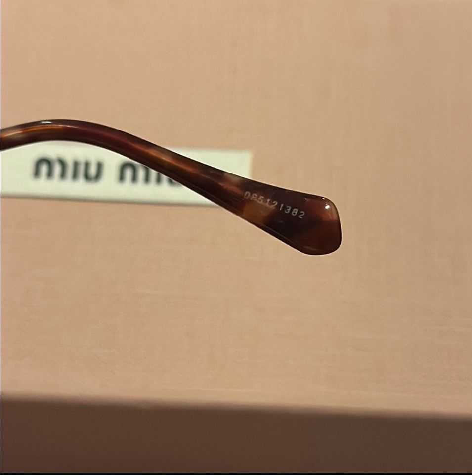 Miu Miu Miu Miu 55mm Rectangular Sunglasses Purple Gradient Lenses Size ONE SIZE - 12 Thumbnail