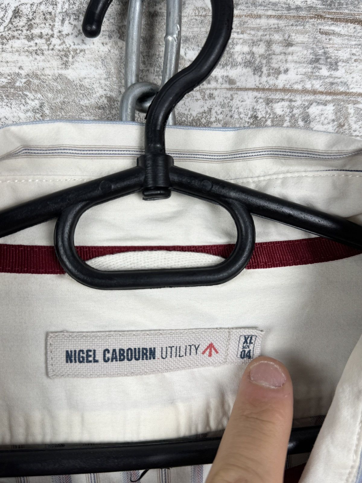 Nigel Cabourn Mens Vintage NIGEL CABOURN UTILITY shirts button up striped Size US XL / EU 56 / 4 - 6 Thumbnail
