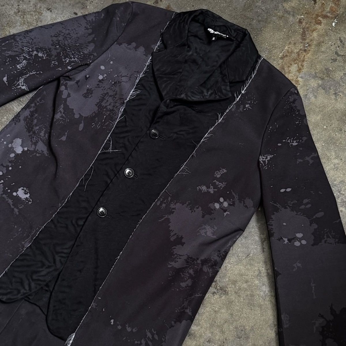 Comme des Garcons COMME DES GARÇONS BLACK MULTI PATTERN TRENCH - BLK/PURPLE -S Size S / US 4 / IT 40 - 4 Thumbnail