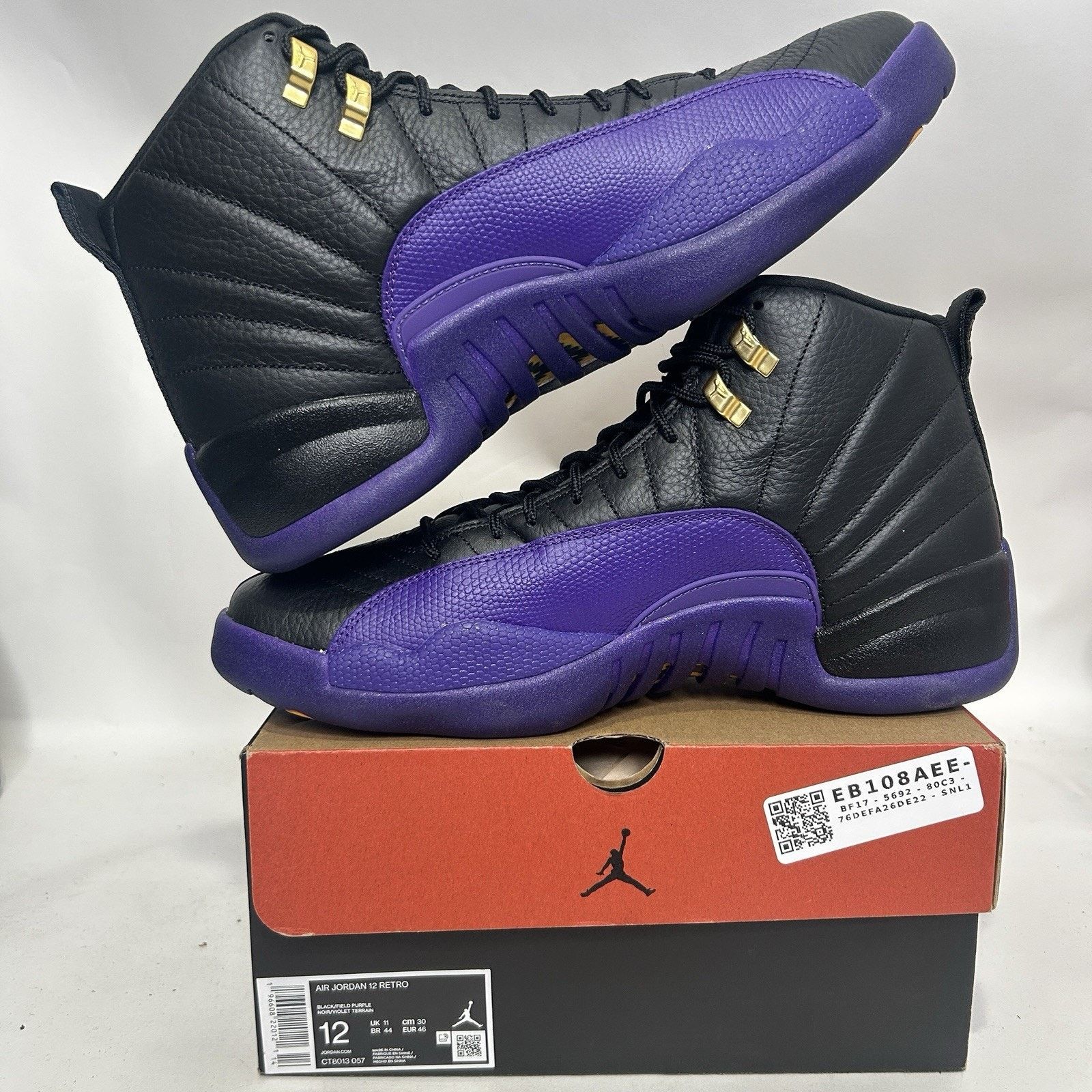 Jordan Brand Nike Air Jordan 12 Retro “Field Purple Black” CT8013-057 Size US 12 / EU 45 - 3 Thumbnail