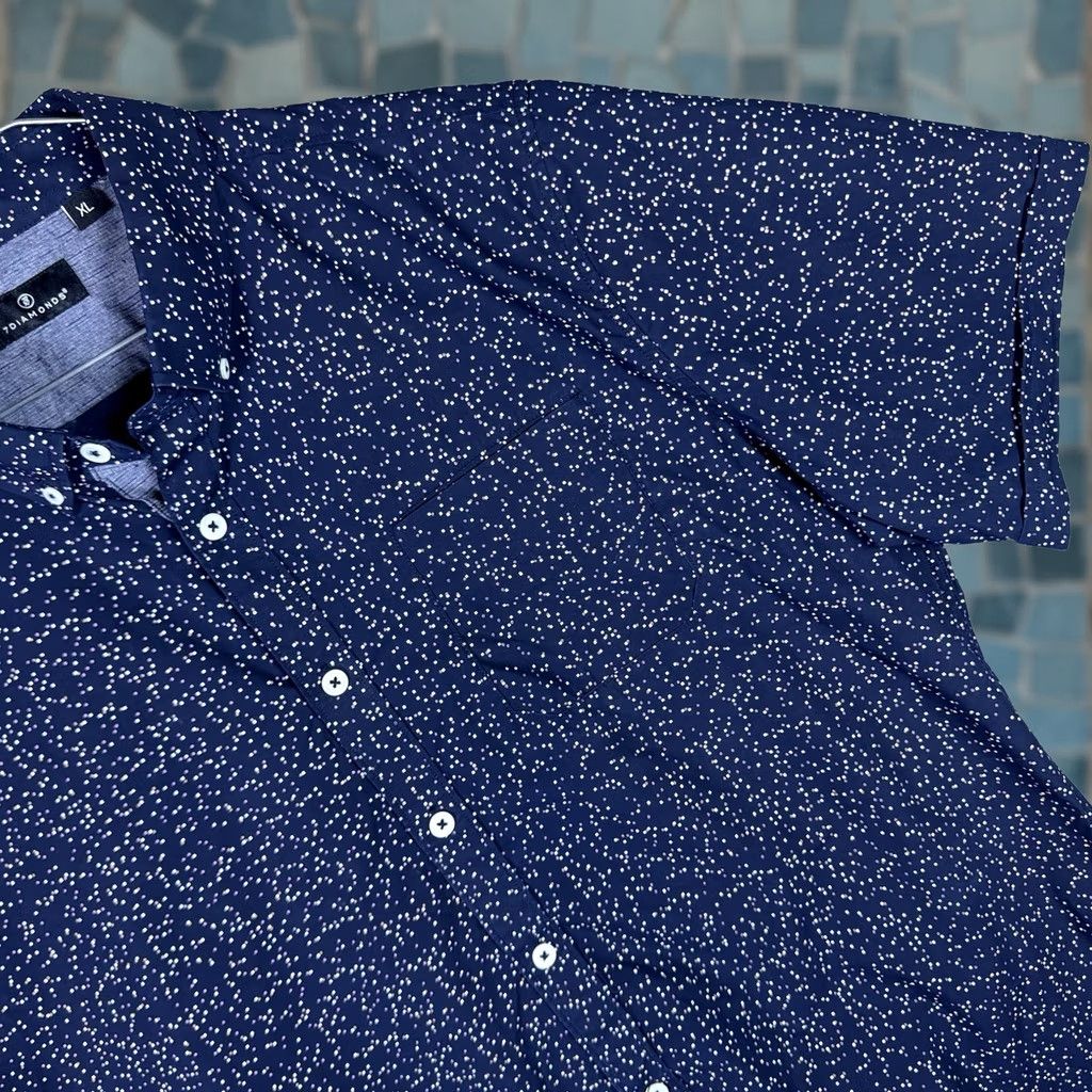 Vintage 7 Diamonds 4-Way Stretch Shirt Mens XL Premium California Stars Geometric Shirt Mens XL Geometric Stars Front Button-Up Shirt - 7 Diamonds Size US XL / EU 56 / 4 - 1 Thumbnail