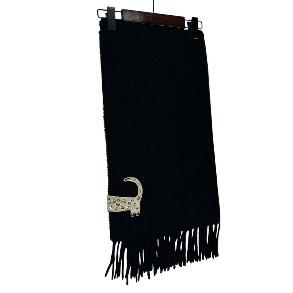 Issey Miyake × Tsumori Chisato Vintage Tsumori Chisato Gibi Wear Black Large Scarf Muffler Size ONE SIZE - 3 Thumbnail