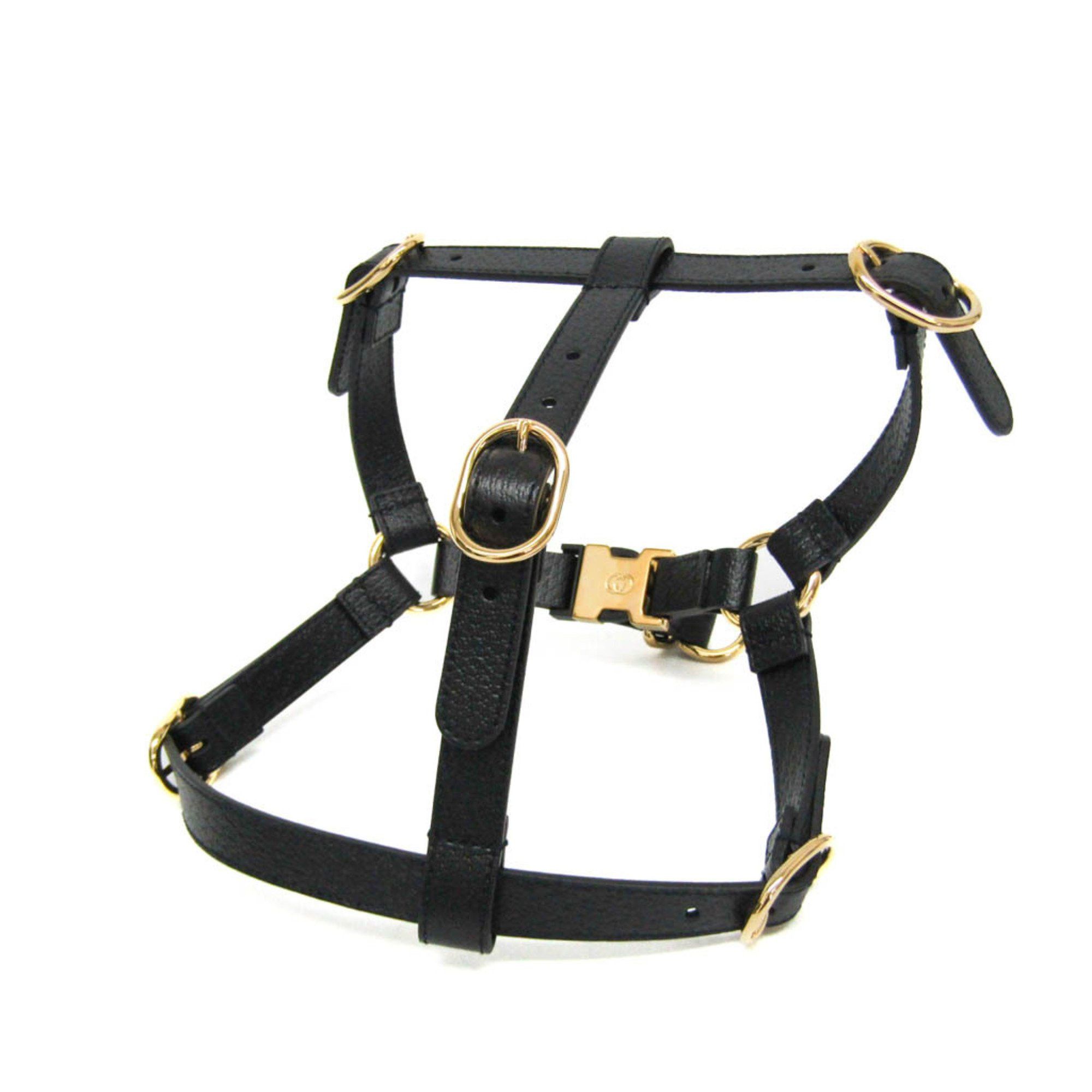 Gucci Gucci Interlocking G Pet Harness Size M 692963 Dog Harness Leather Black Size ONE SIZE - 1 Thumbnail