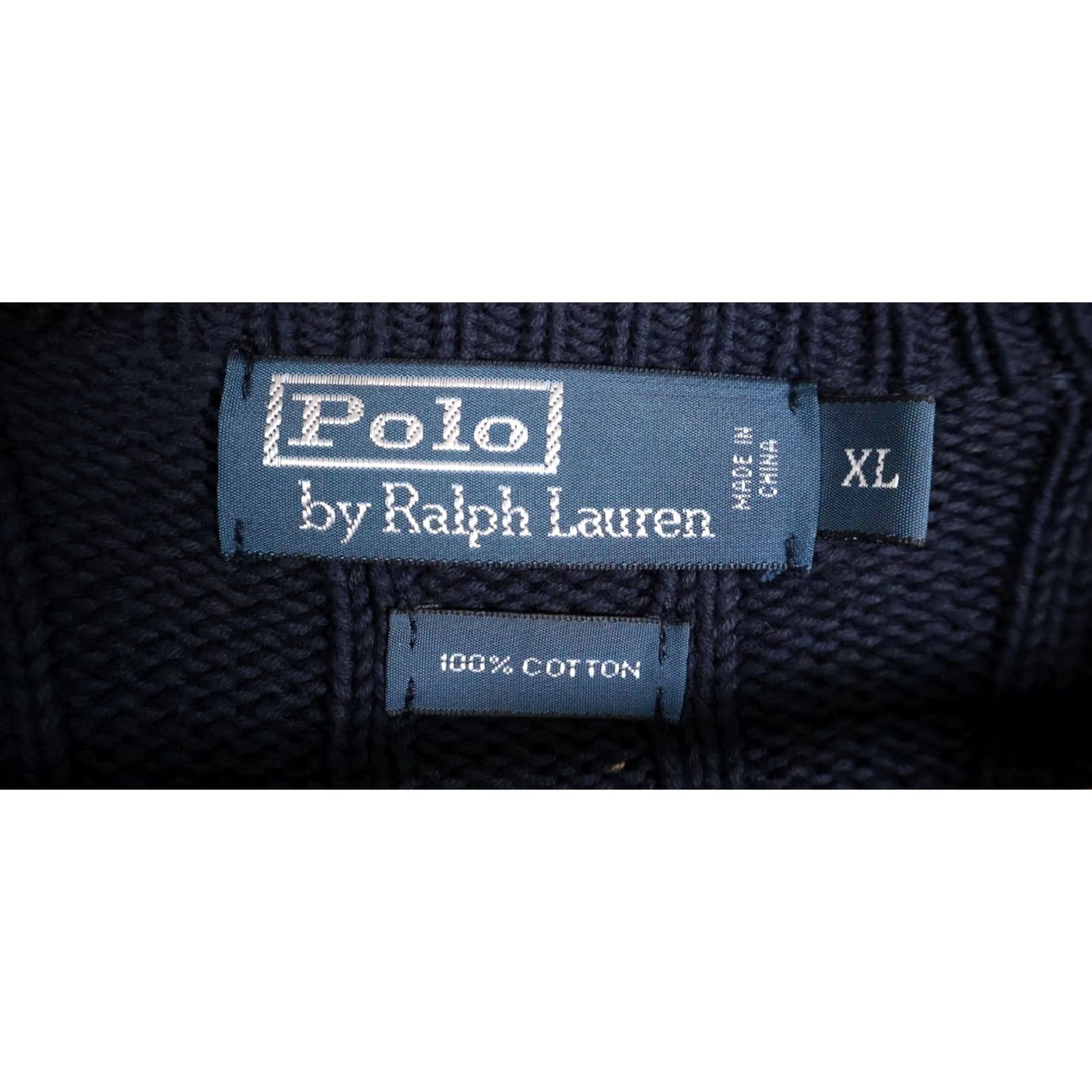 Polo Ralph Lauren Polo Ralph Lauren Sweater Men XL Dark Blue Chunky Knit V-Neck Elbow Patches Size US XL / EU 56 / 4 - 3 Thumbnail