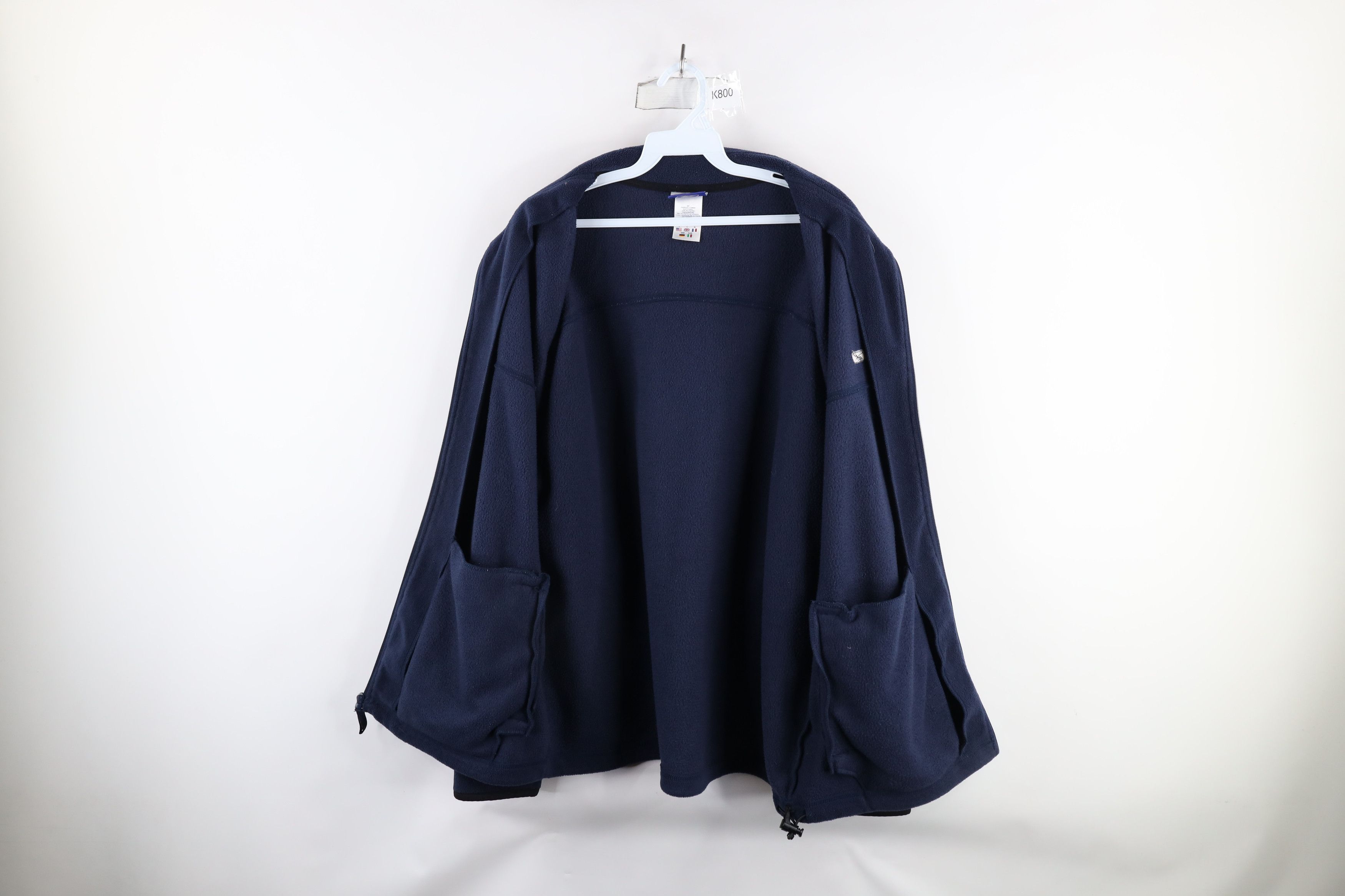 Reebok × Vintage Vintage 90s Reebok Classic Logo Full Zip Fleece Jacket Blue Size US L / EU 52-54 / 3 - 7 Thumbnail