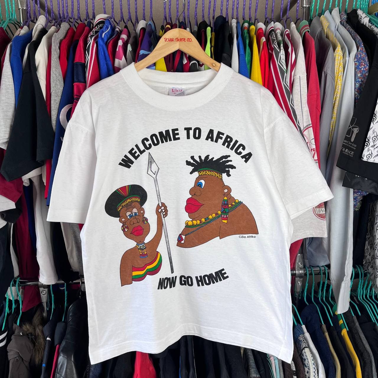 LITTLE AFRICA × Other × Vintage Vintage 90s Welcome to Africa Humor Tshirt Size US M / EU 48-50 / 2 - 1 Thumbnail