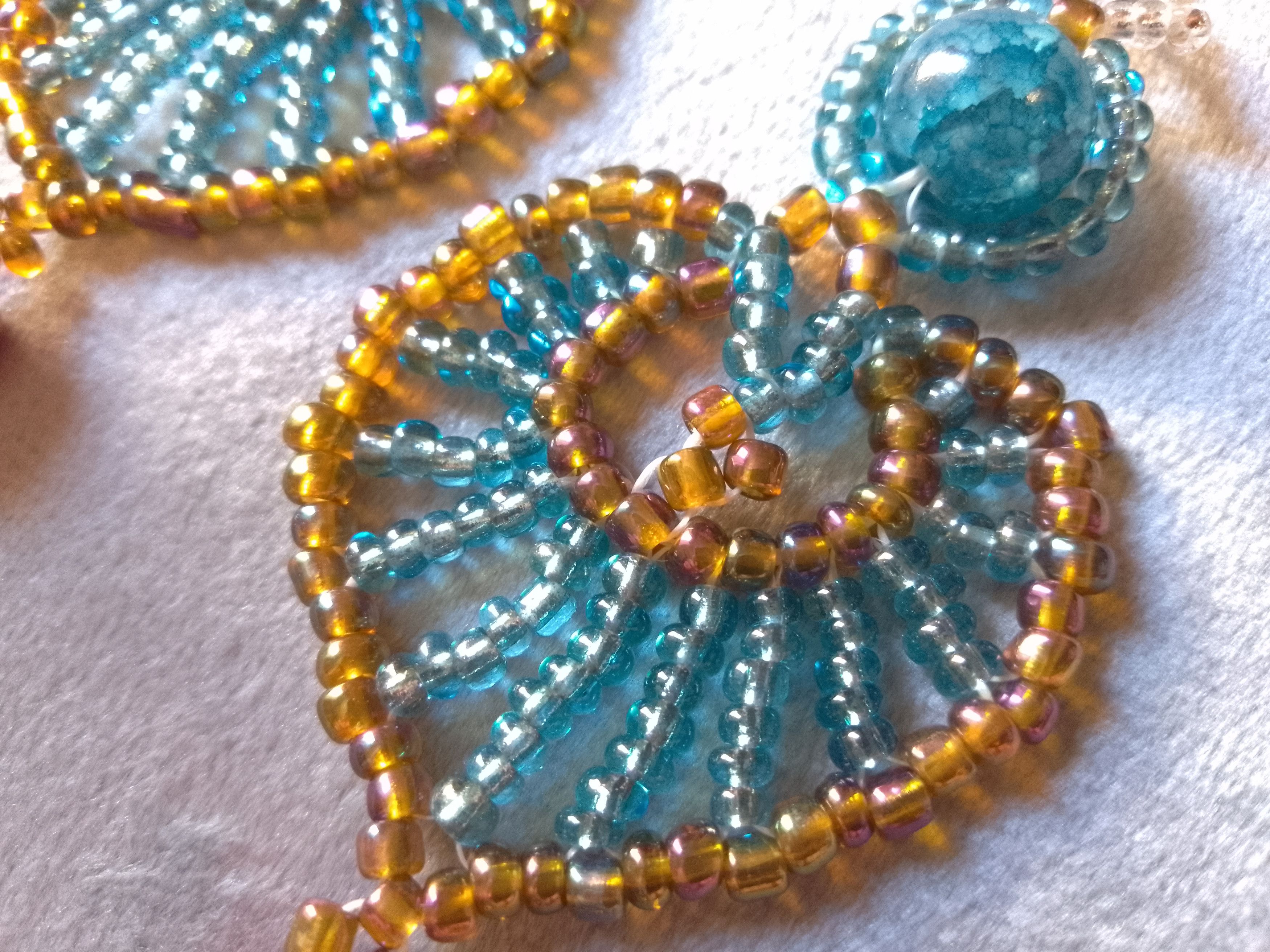 Handmade Earrings Coral Bamboo Apatite Gemstones Owl shape Size ONE SIZE - 4 Thumbnail