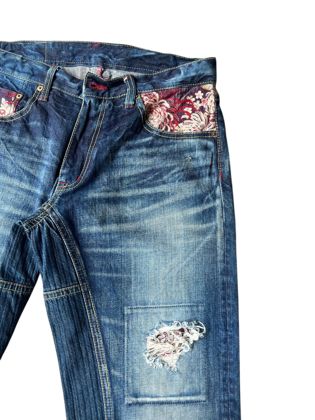 Eternal ETERNAL Japan Distressed Aging Mud Hybrid Denim Loose Jeans Size US 32 / EU 48 - 11 Thumbnail