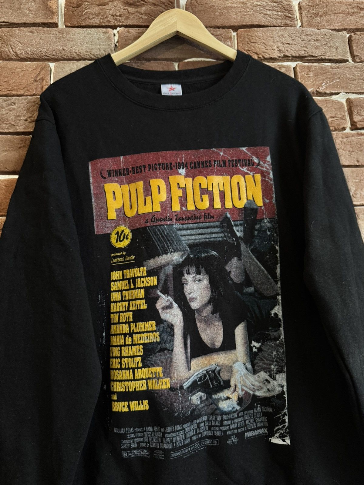 Vintage Vintage 00s Pulp Fiction Poster Tarantino Movie Black Tee Size US L / EU 52-54 / 3 - 3 Thumbnail