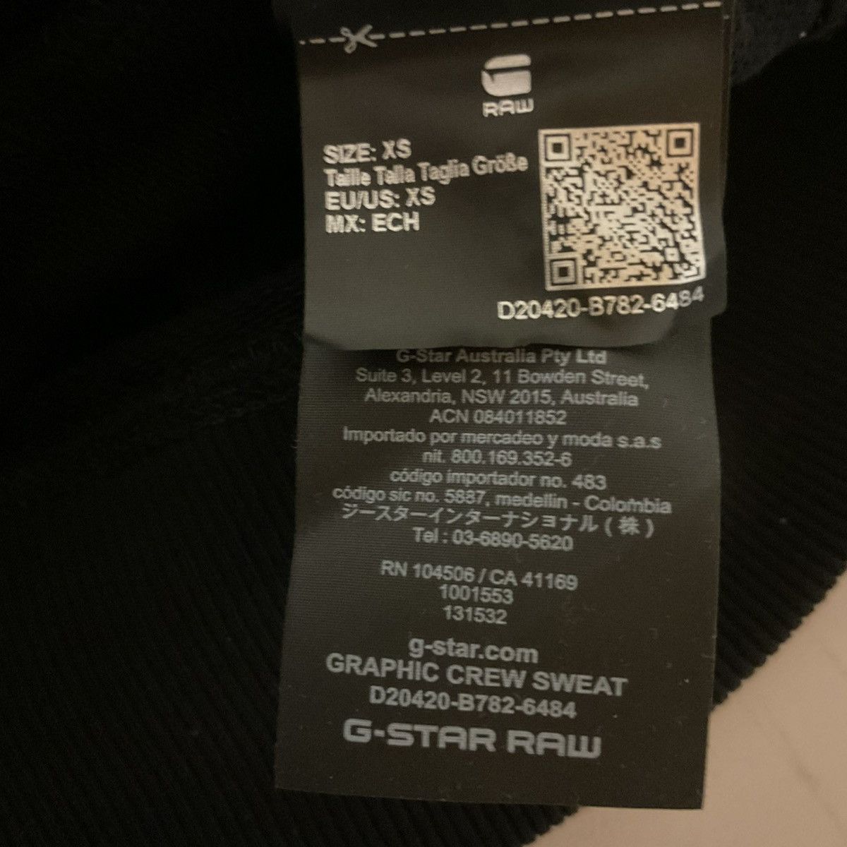 G-Star G-Star Women's Graphic Black Pullover Long Sleeve Size XS Size XS / US 0-2 / IT 36-38 - 9 Thumbnail