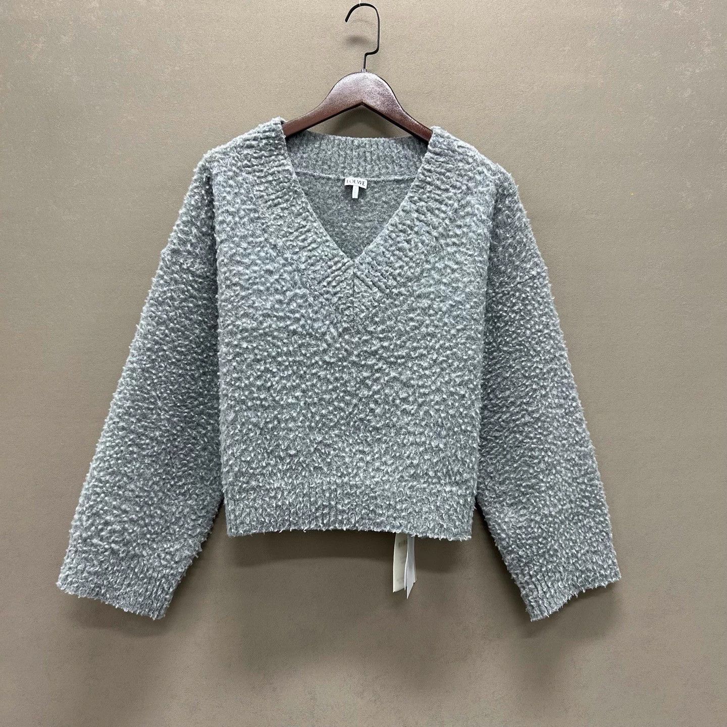 Loewe Loewe L.Gray Oversized V-neck Wool Sweater S 99 New Size S / US 4 / IT 40 - 1 Thumbnail