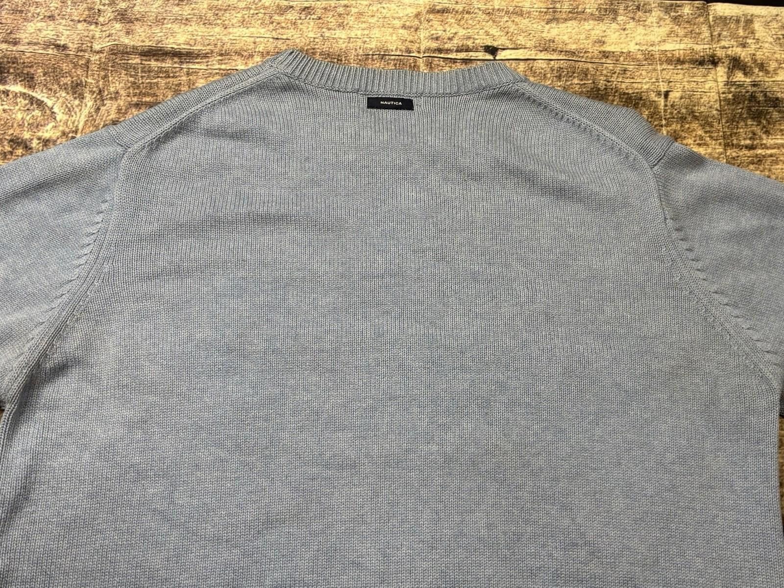 Nautica VTG Nautica Sweater Mens Medium Blue Striped Knit Cotton Y2K Size US M / EU 48-50 / 2 - 11 Thumbnail