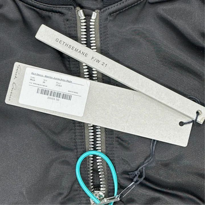 Rick Owens Rick Owens Black Zip-Up Baseball Jacket -2507 Size US L / EU 52-54 / 3 - 3 Thumbnail