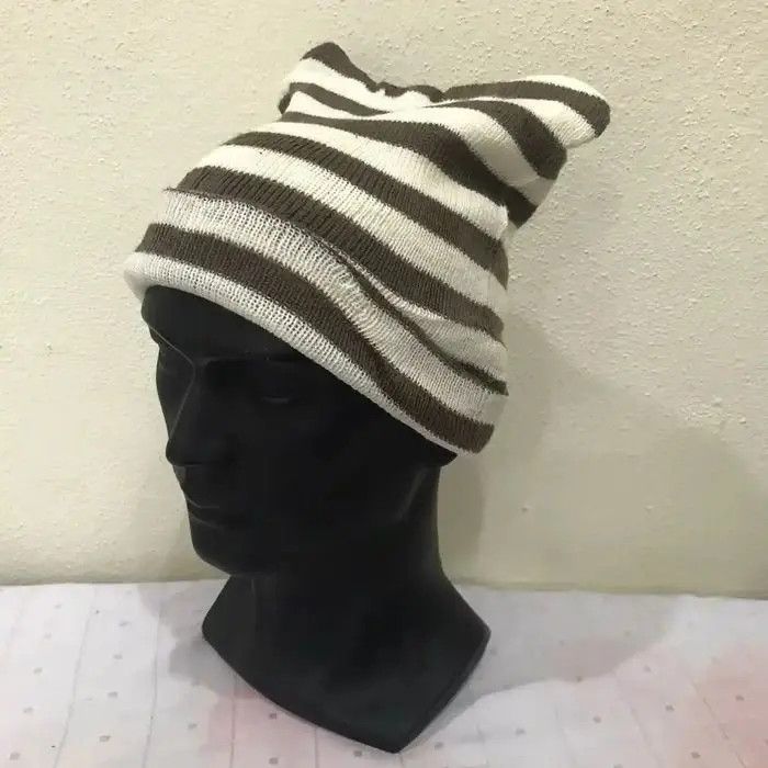 Japanese Brand Japanese Brand Stripe Design Beanie Hat Size ONE SIZE - 3 Thumbnail