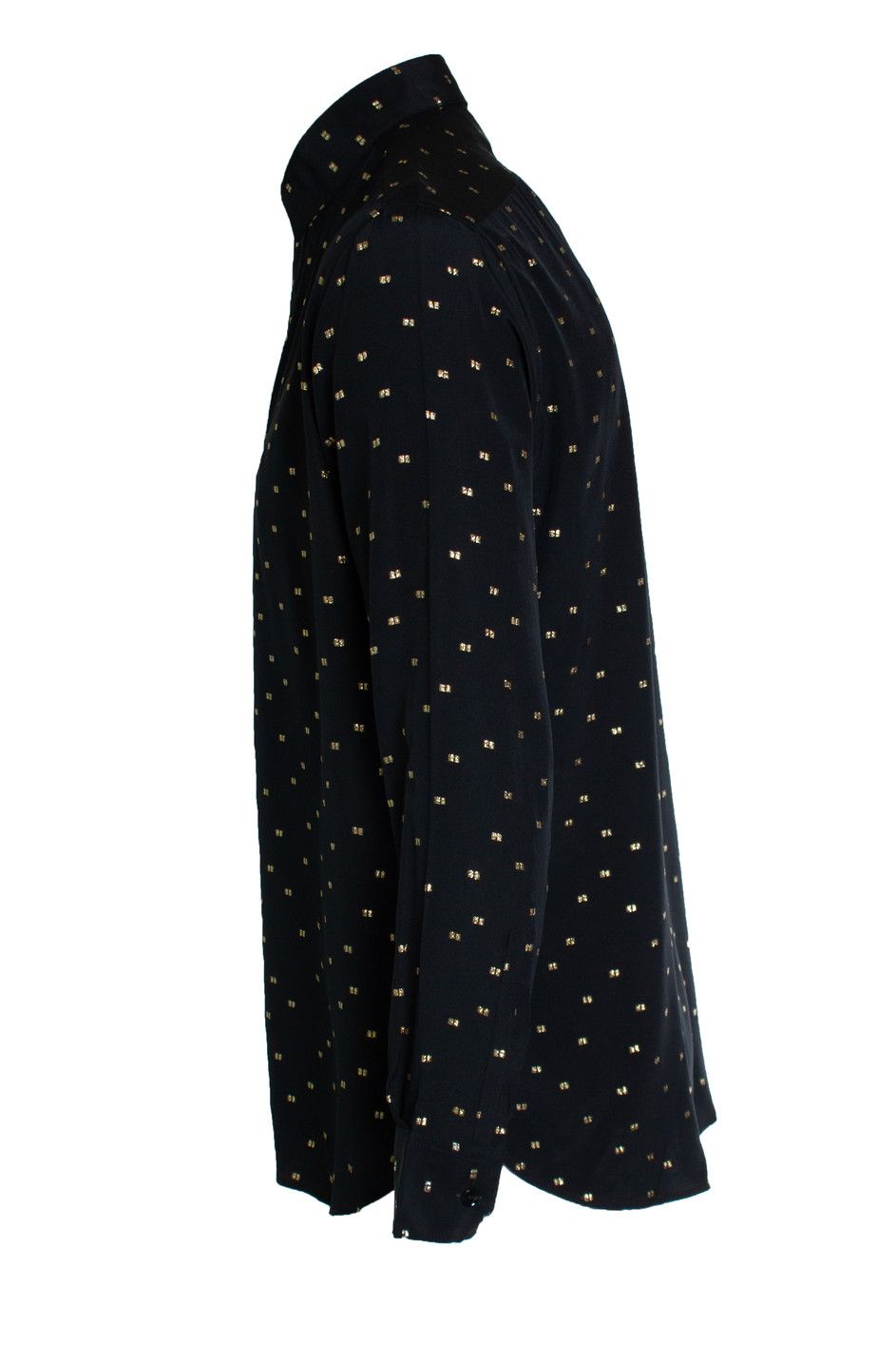 Saint Laurent Paris Saint Laurent, Black shirt with gold lurex print Size US S / EU 44-46 / 1 - 3 Thumbnail