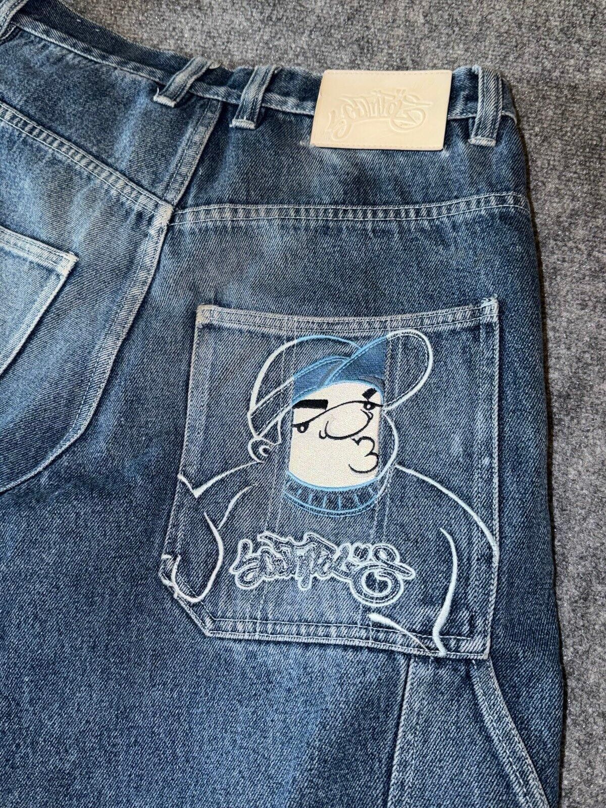 Southpole Southpole B-Boy Baggy Hip Hop Denim Shorts Mens MD Vtg Size US 32 / EU 48 - 4 Thumbnail