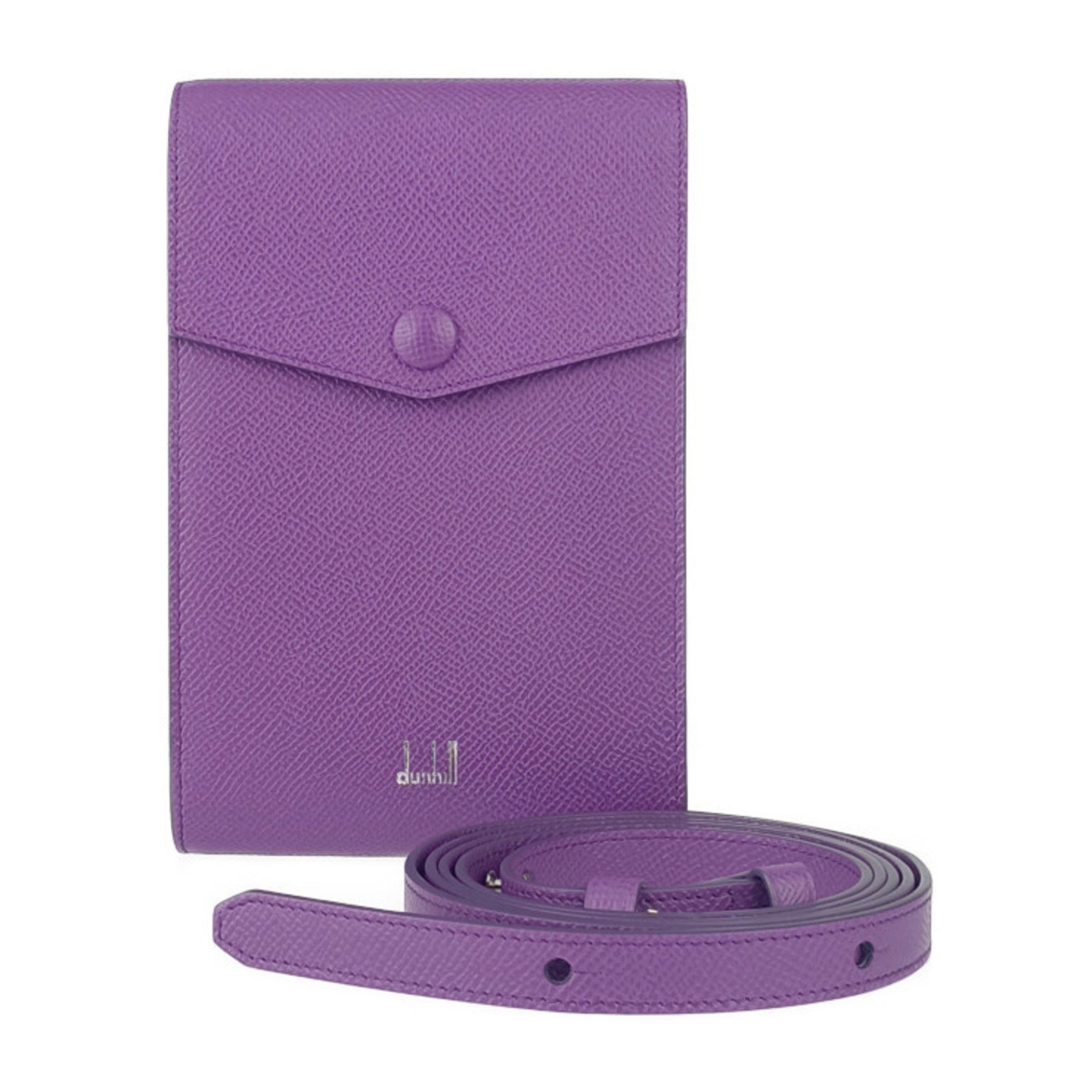 Alfred Dunhill Dunhill Shoulder Bag Cadogan Pouch - Violet Leather Men's Women's Crossbody in Purple