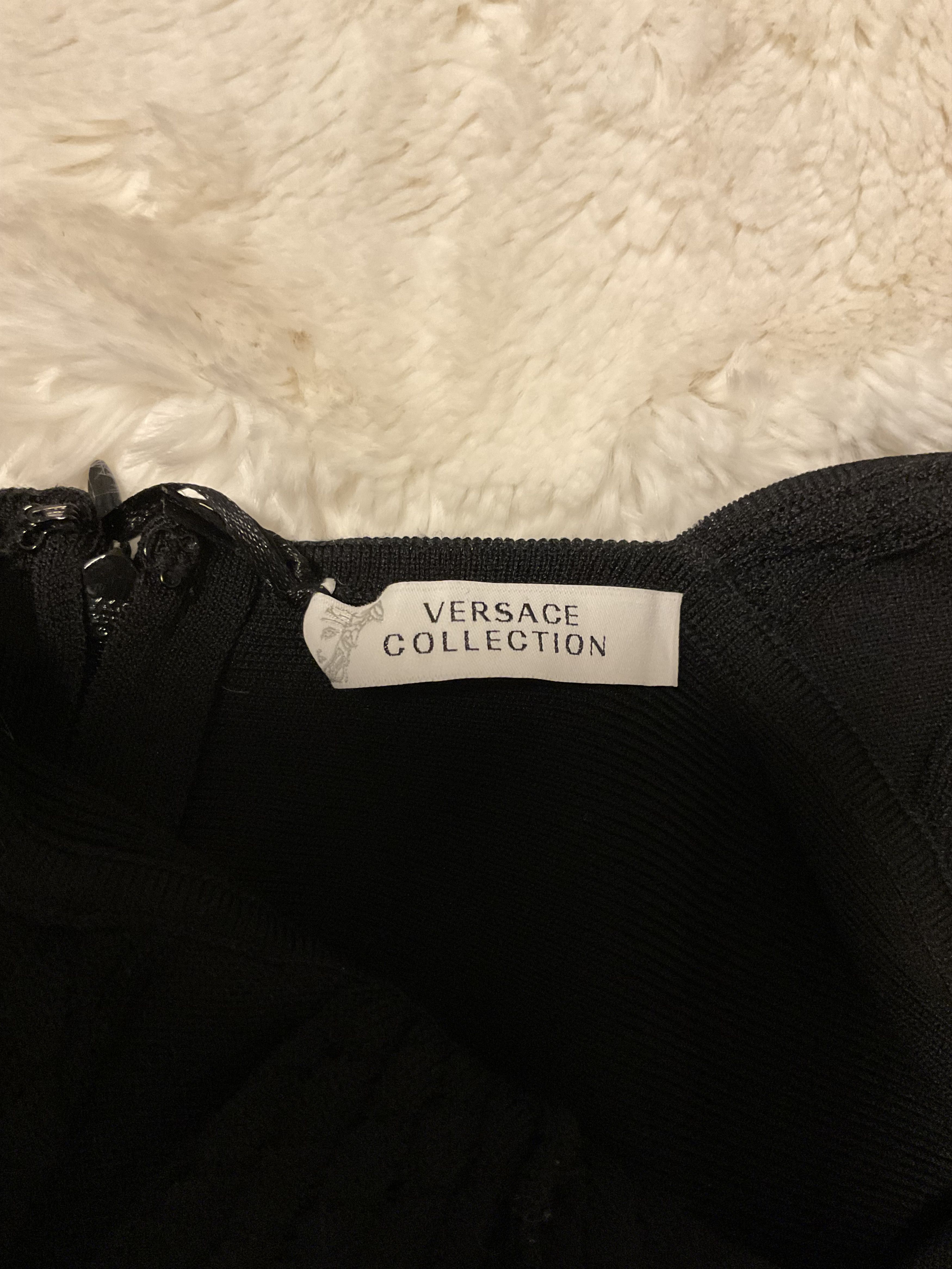 Versace NWT Versace Donatella Medusa Maglia Black Halter Flare Dress Size XS / US 0-2 / IT 36-38 - 7 Thumbnail