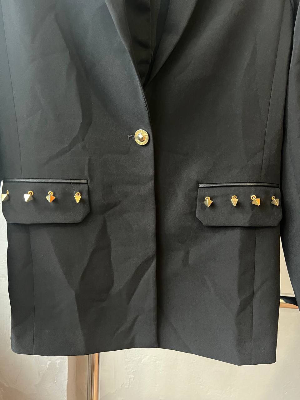 Versace Jeans Couture VERSACE JEANS RARE WOMEN DESIGNER SOLID SMOKING JACKETBLAZER Size XS / US 0-2 / IT 36-38 - 5 Thumbnail