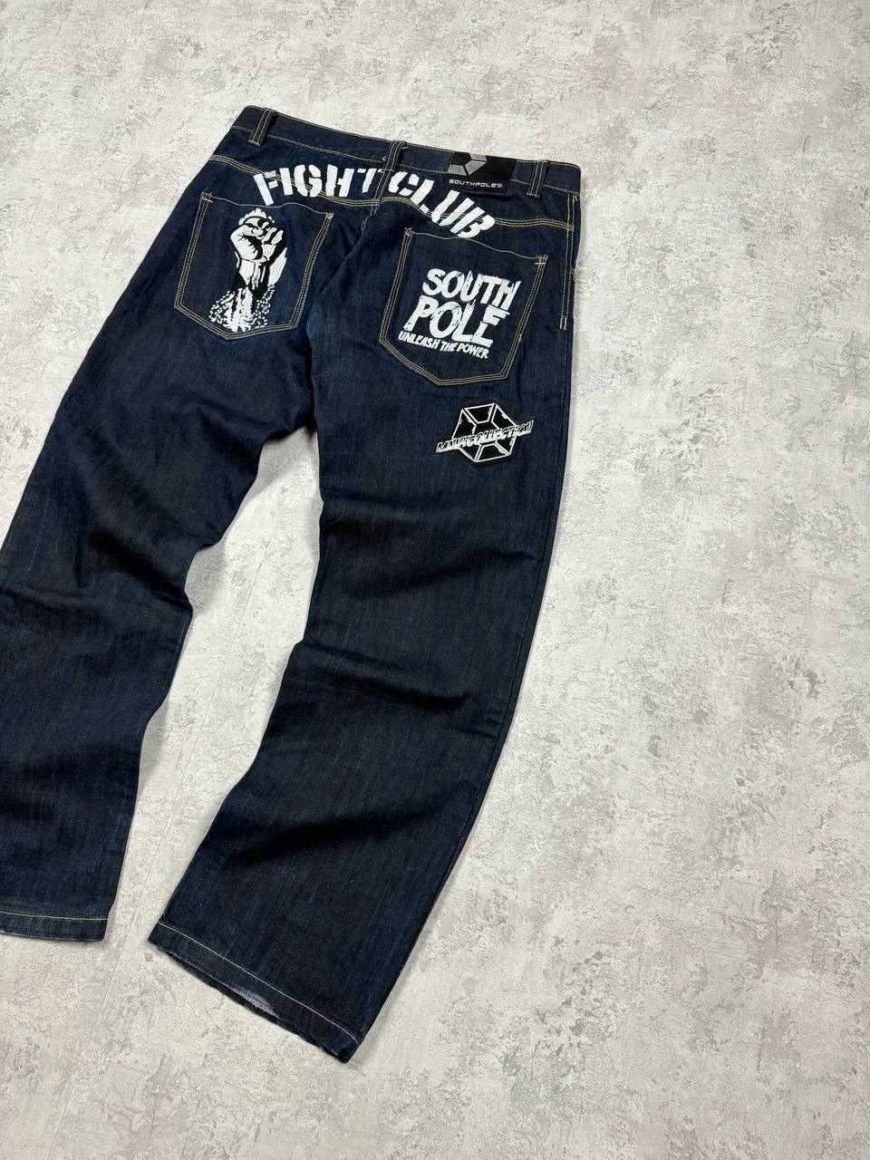 Southpole RARE Southpole Fight Club Blue Baggy Y2K Jeans Size 36 Size US 36 / EU 52 - 3 Thumbnail