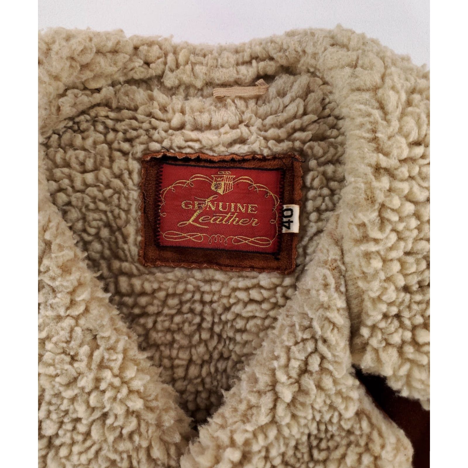 Vintage VINTAGE R Sherman Leather Rancher Jacket Brown Sherpa Lined Mens 40 Jacket Men Brown Rancher 70s Style Size US XXS / EU 40 - 4 Thumbnail