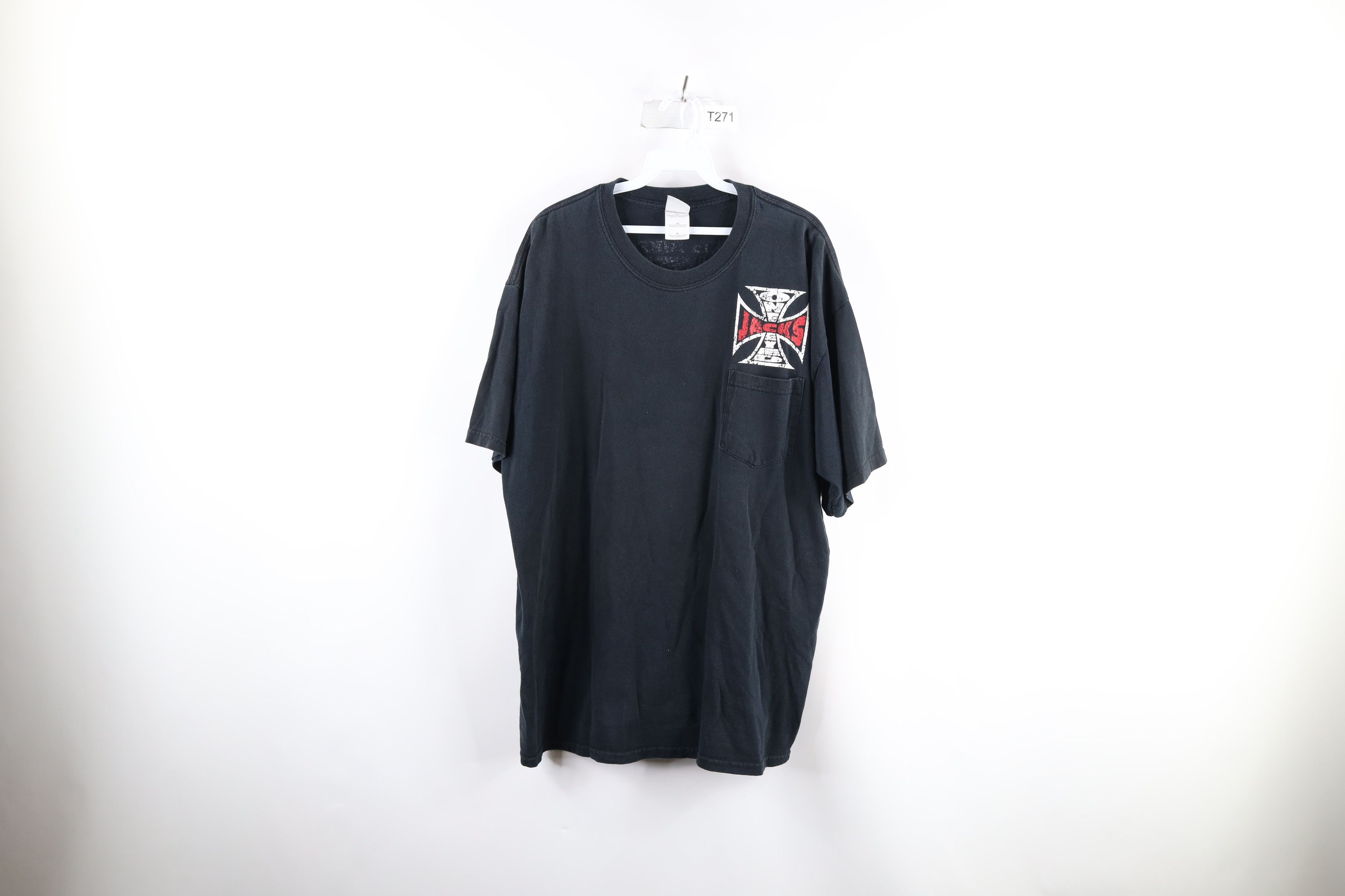 Vintage Vintage Out One Eyed Jacks Sturgis Motorcycle Rally T-Shirt Size US XL / EU 56 / 4 - 1 Thumbnail