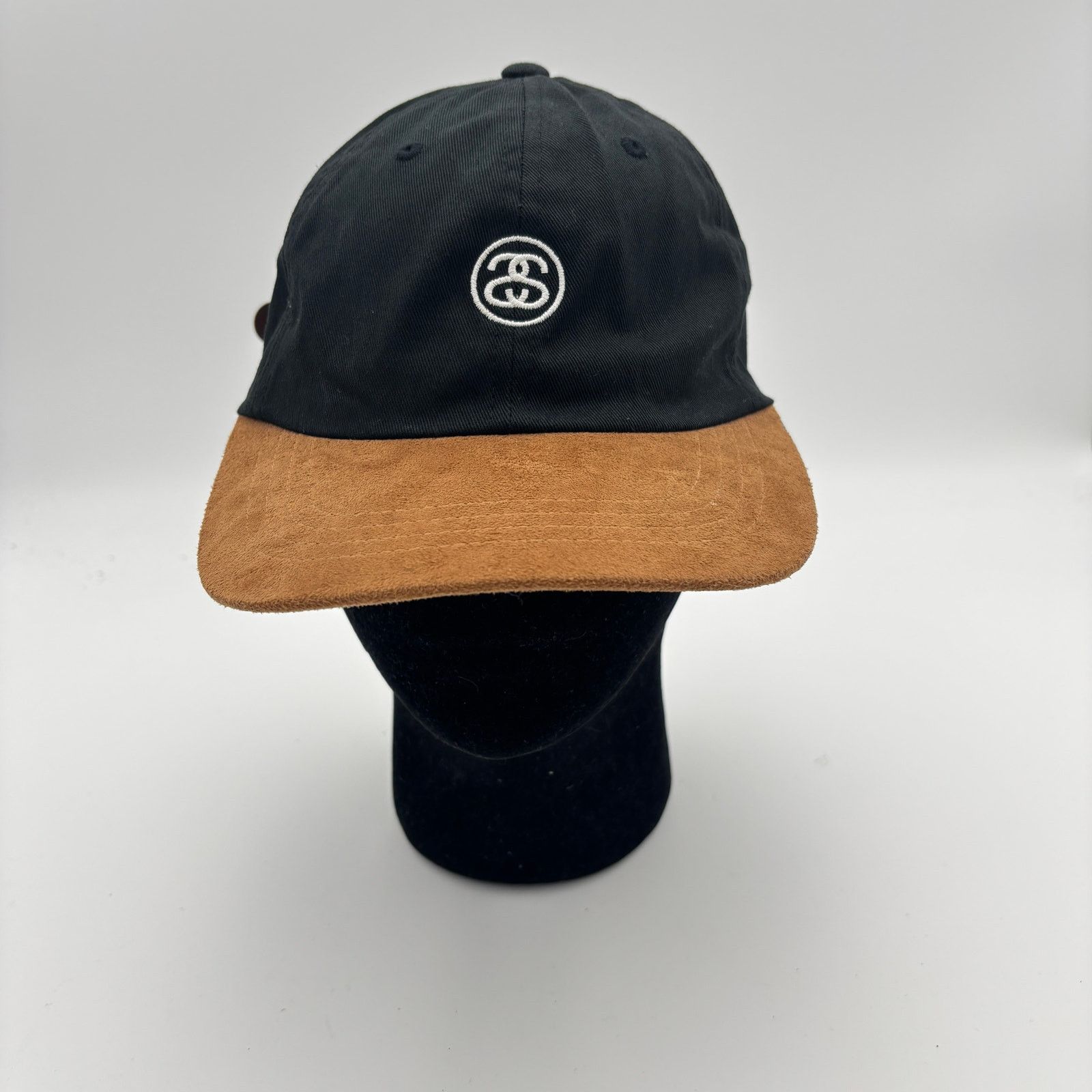 Rare Stussy Mini SS Suede Visor Cap Adjustable Strapback