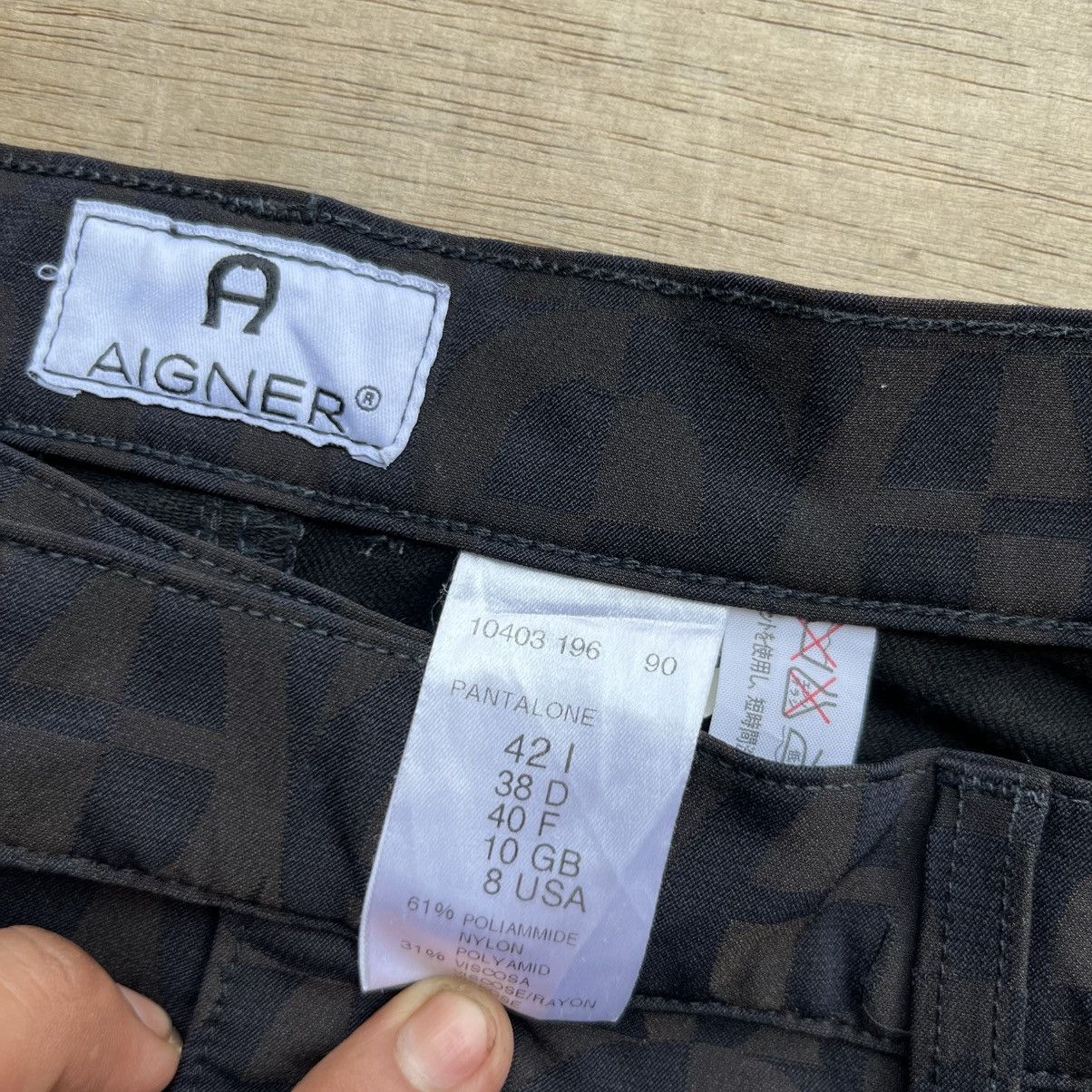 Aigner × Balenciaga AIGNER MONOGRAM STRETCH LONG PANTS Size 30" / US 8 / IT 44 - 4 Thumbnail