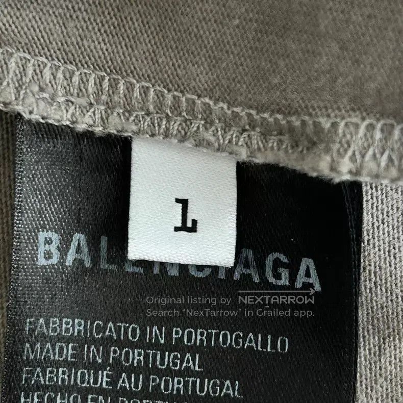 Balenciaga Balenciaga Double-Sided Multi-Logo Collection Washed Grey Size US S / EU 44-46 / 1 - 5 Thumbnail