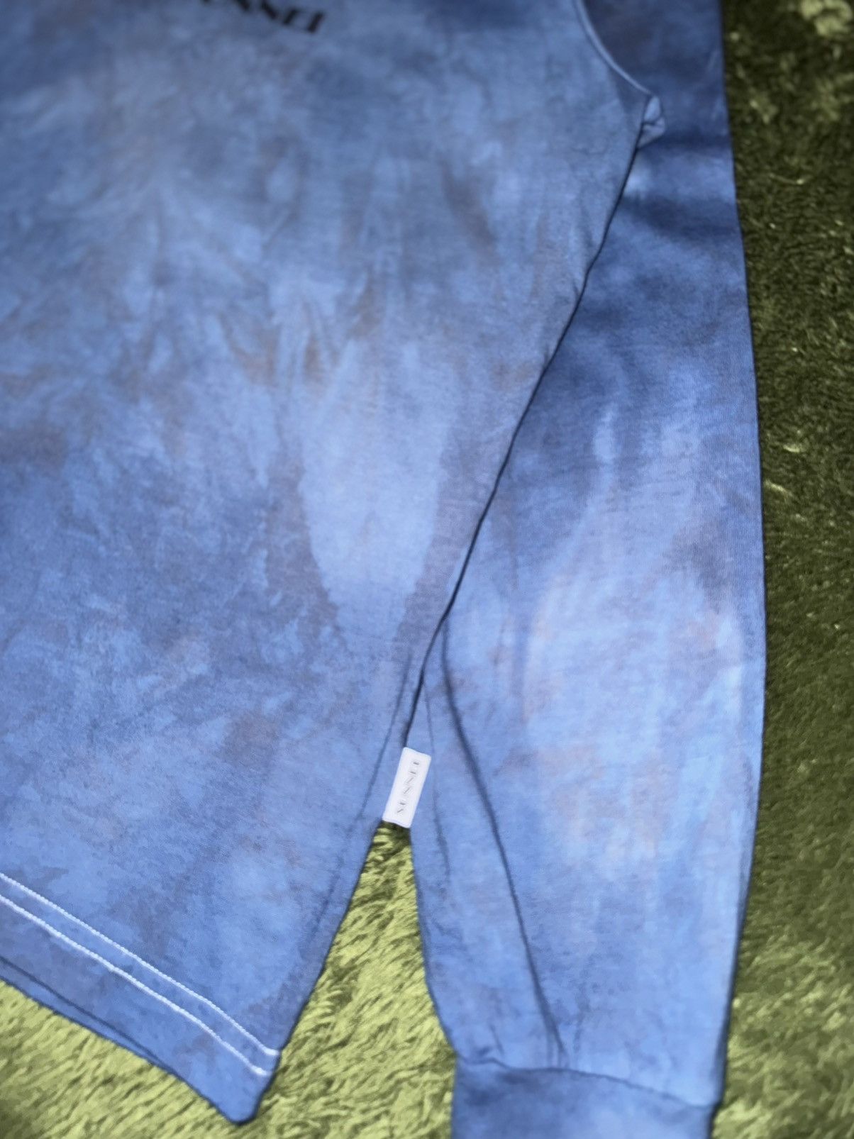 Sunnei [M] SUNNEI Hand-Dyed Logo Print Long Sleeve — Indigo Size US M / EU 48-50 / 2 - 4 Thumbnail