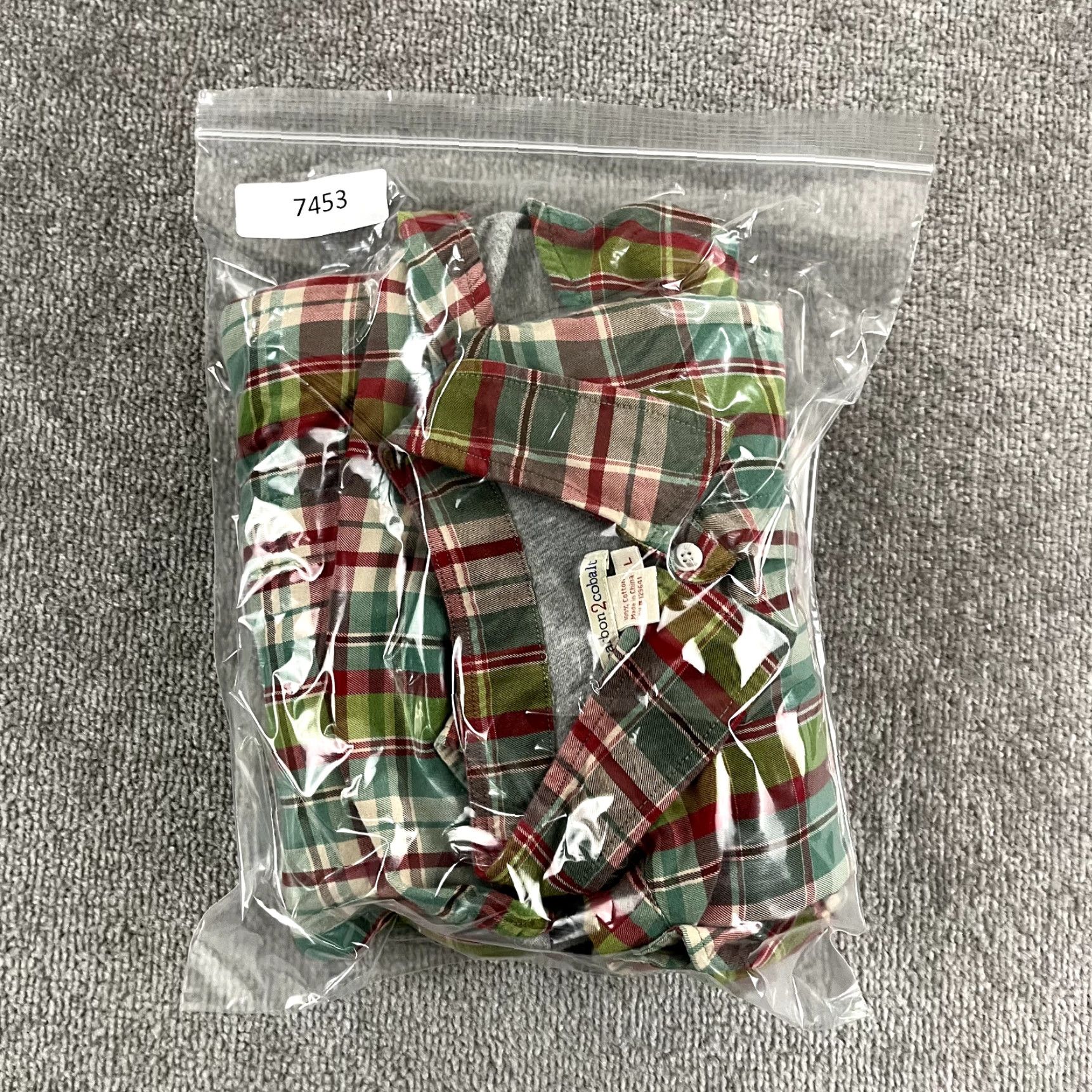 Carbon2Cobalt CARBON 2 COBALT Shirt Mens Large Multicolor Plaid Lined Flannel Button Up L/S Size US L / EU 52-54 / 3 - 8 Thumbnail