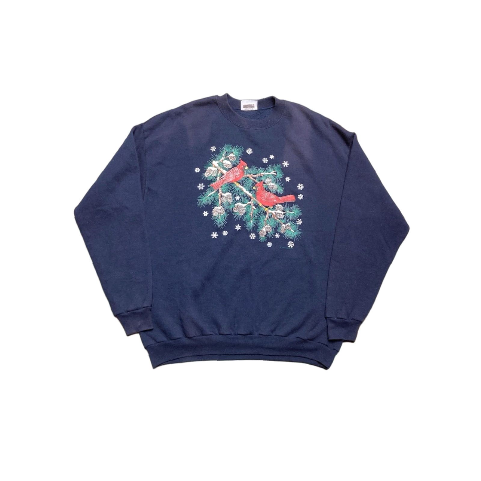 Endless VINTAGE Endless Designs crewneck sweatshirt sweater Cardinals birds snow XL Womens Blue Pullover activewear Crew Neck Size XL / US 12-14 / IT 48-50 - 1 Thumbnail