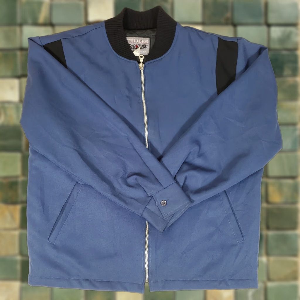 Vintage VINTAGE Kikwear Jacket Los Angeles Bomber Workwear Mens L Blue Stains 80s 90s Streetwear Size US L / EU 52-54 / 3 - 1 Thumbnail
