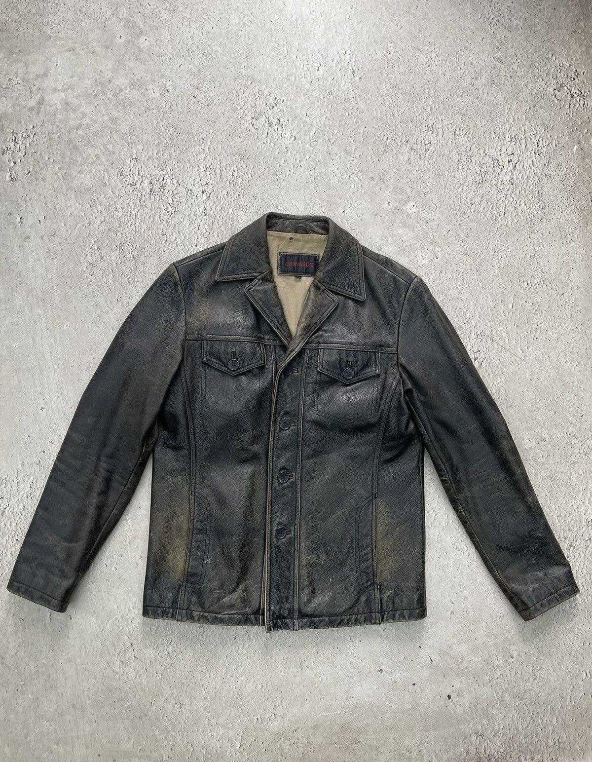 Diesel Y2K distressed diesel style avant GARDE retro leather jacket Size US S / EU 44-46 / 1 - 2 Thumbnail