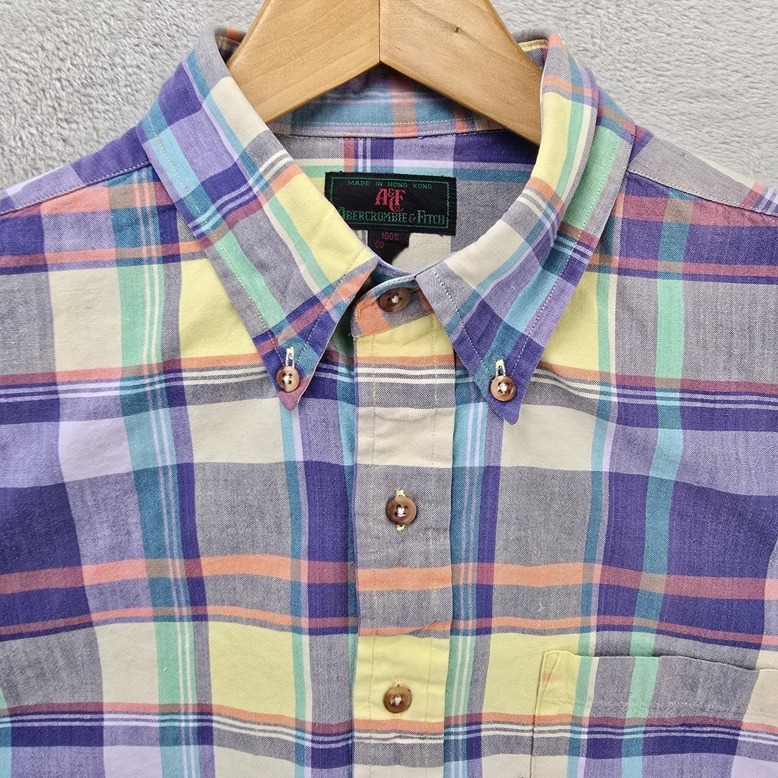Abercrombie & Fitch Vintage Abercrombie Fitch Mens Shirt Large Button Down Plaid Size US L / EU 52-54 / 3 - 3 Thumbnail