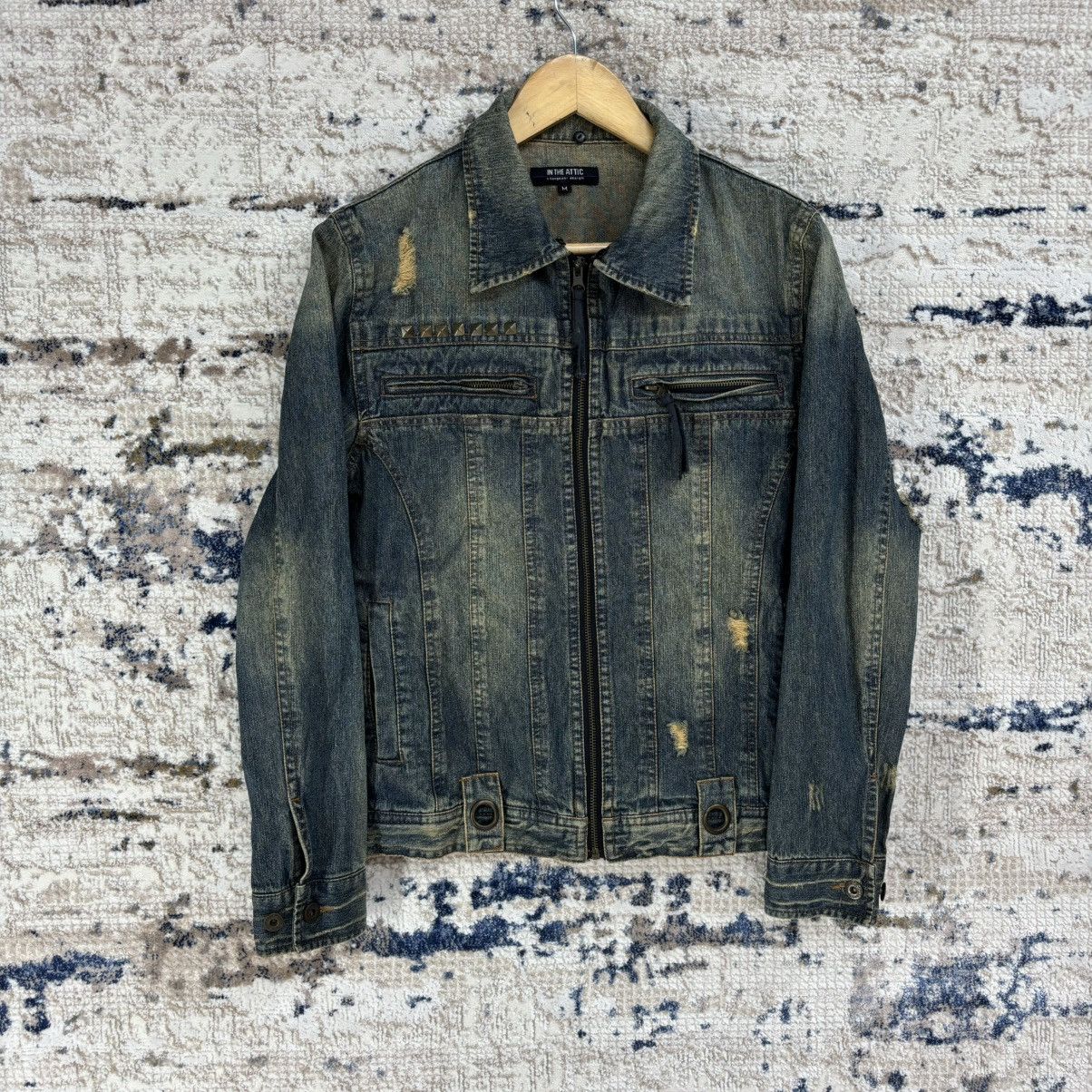 Other IN THE ATTIC DISTRESSED STUDED PUNK STYLE DENIM JACKET Size M / US 6-8 / IT 42-44 - 1 Thumbnail
