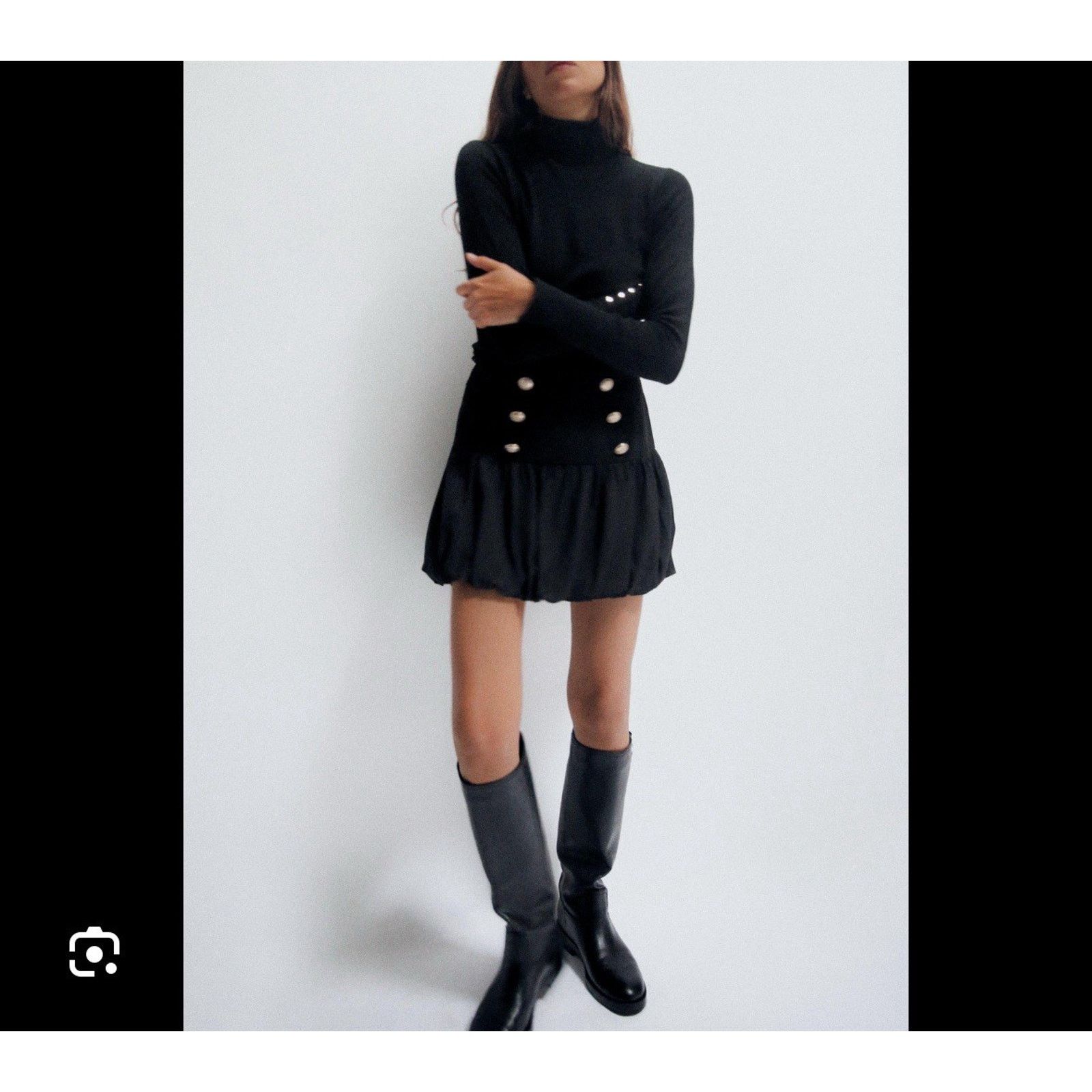 Zara Zara Black Ballon Skirt With Gold Buttons Size S Brand New Size 26" / US 2 / IT 38 - 8 Thumbnail