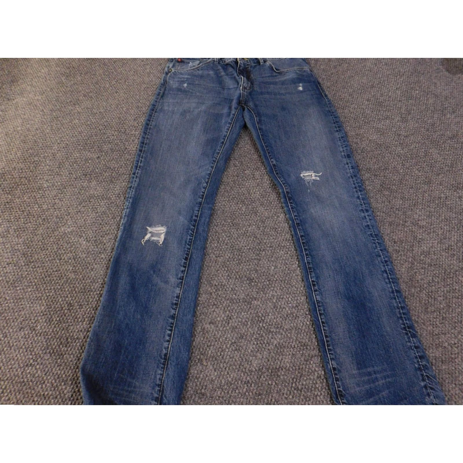 Banana Republic VINTAGE Banana Republic Jeans Mens 32x34 Distressed Straight Leg Denim Dominican Republic Blue 32 34 Jeans Mens Boys Girls Size US 32 / EU 48 - 4 Thumbnail