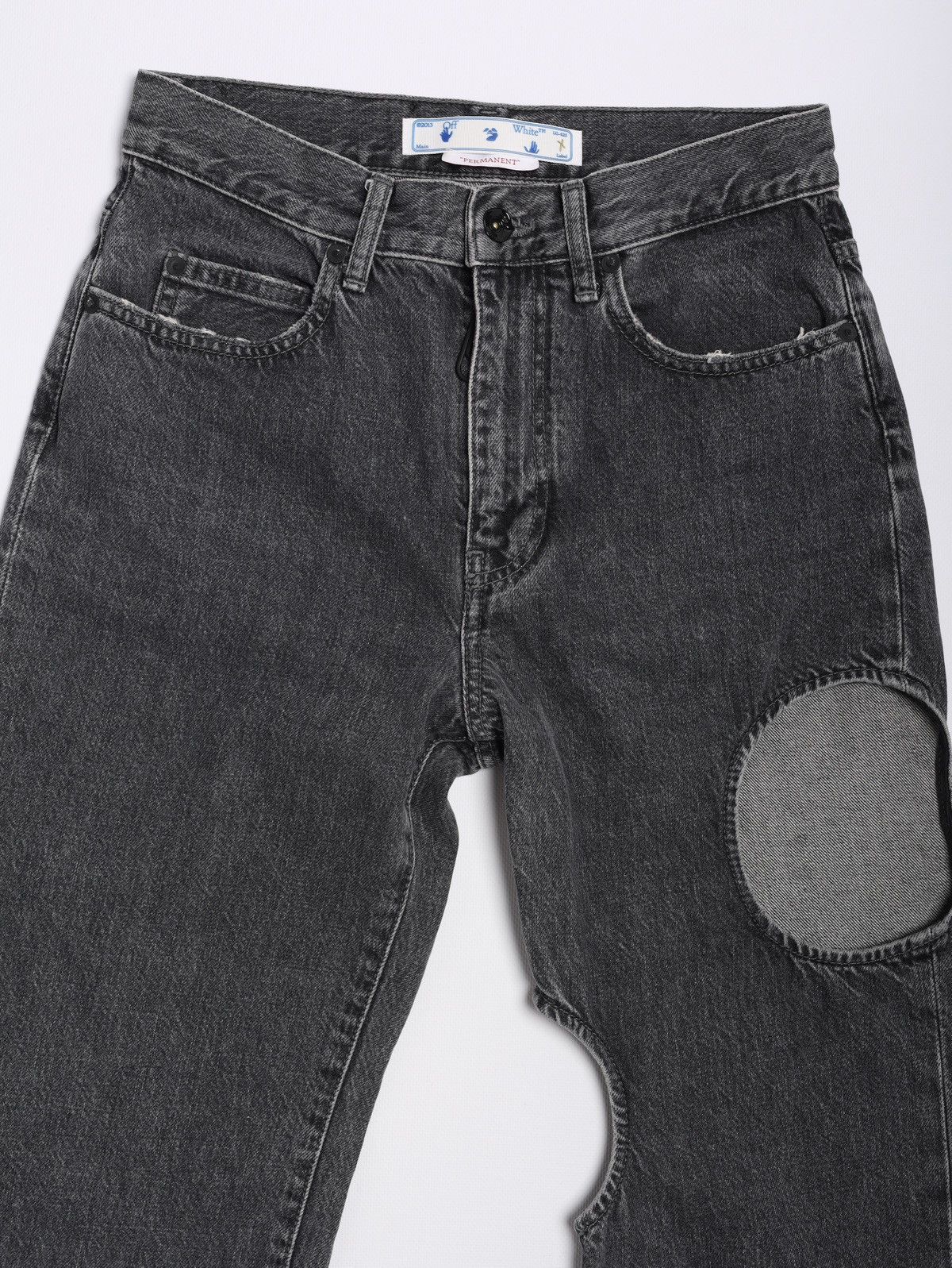 Off-White Off-White Permanent Meteor Jeans Hole Pants Grey Size 27" / US 4 / IT 40 - 8 Thumbnail