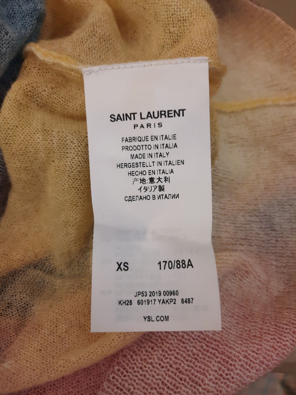 Saint Laurent Paris Water Colored Mohair Knit Sweater Size US XS / EU 42 / 0 - 4 Thumbnail