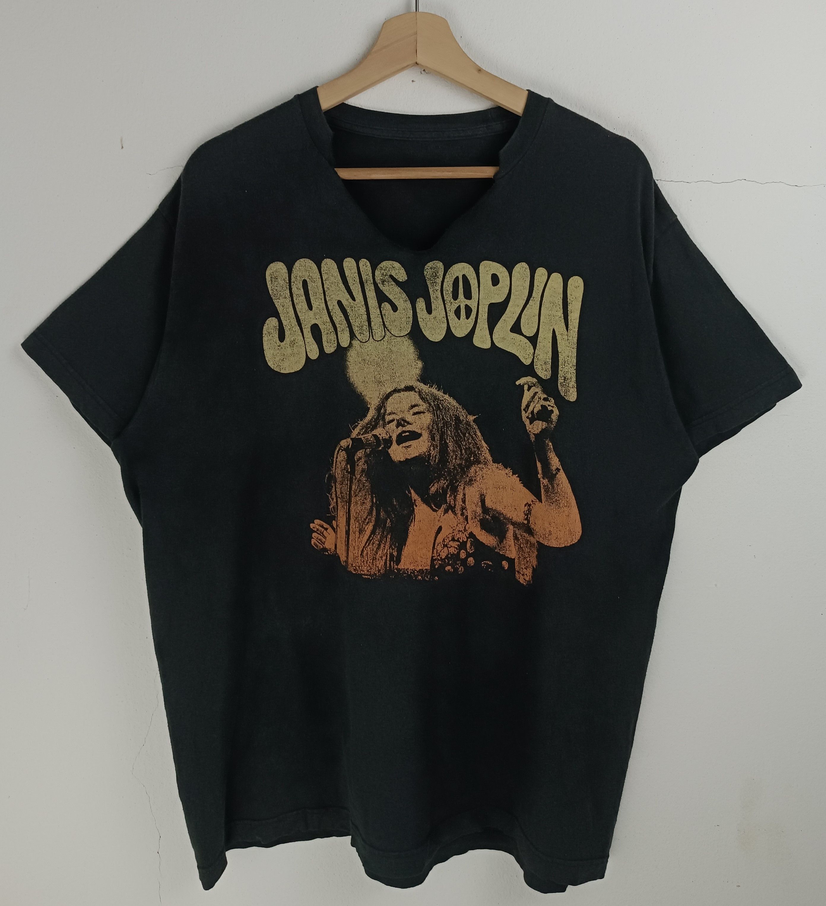 Band Tees THRASHED FADED VINTAGE Y2K JANIS JOPLIN TEE morrison hendrix Size US L / EU 52-54 / 3 - 3 Thumbnail