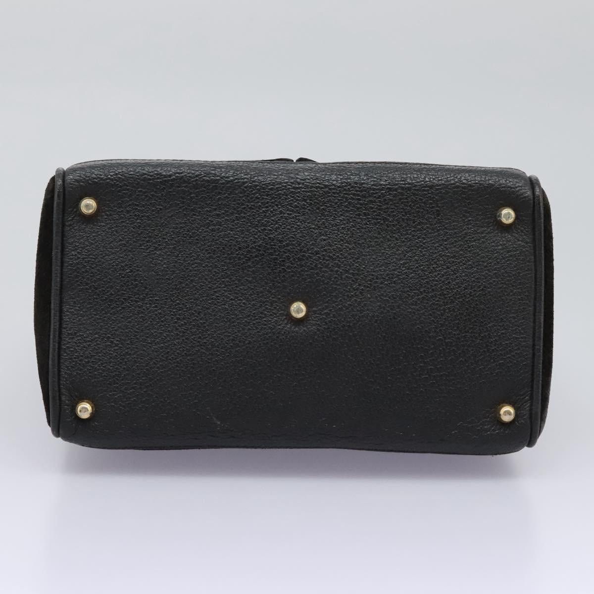 Gucci GUCCI Bamboo Hand Bag Suede Leather Black Gold 000 122 000 Size ONE SIZE - 9 Thumbnail