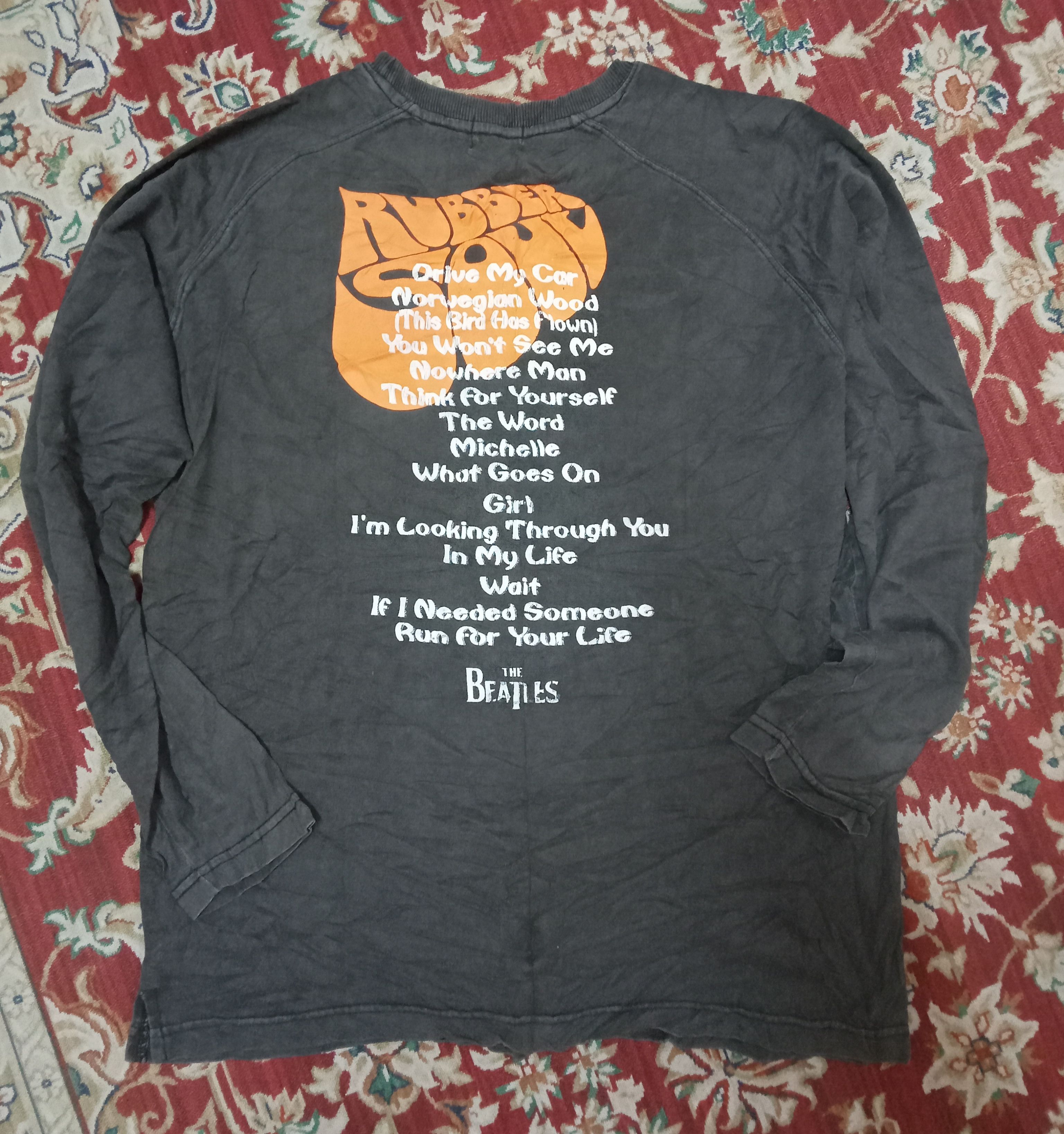 The Beatles Rubber Soul L/s Distressed T Shirt