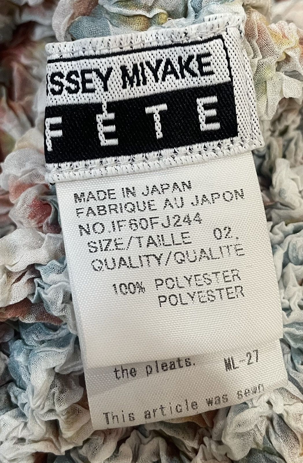 Issey Miyake *FINAL DROP* issey miyake fete crumpled psychedelic tee Size S / US 4 / IT 40 - 4 Thumbnail