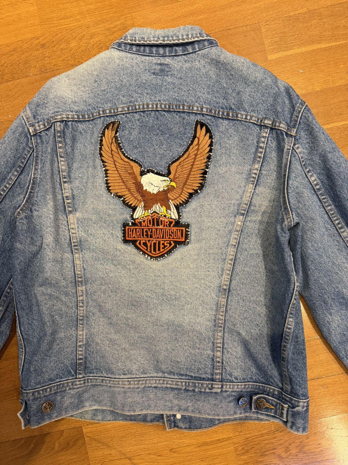 Lee Lee x Harley Davidson patchwork custom denim jacket Size US M / EU 48-50 / 2 - 3 Thumbnail