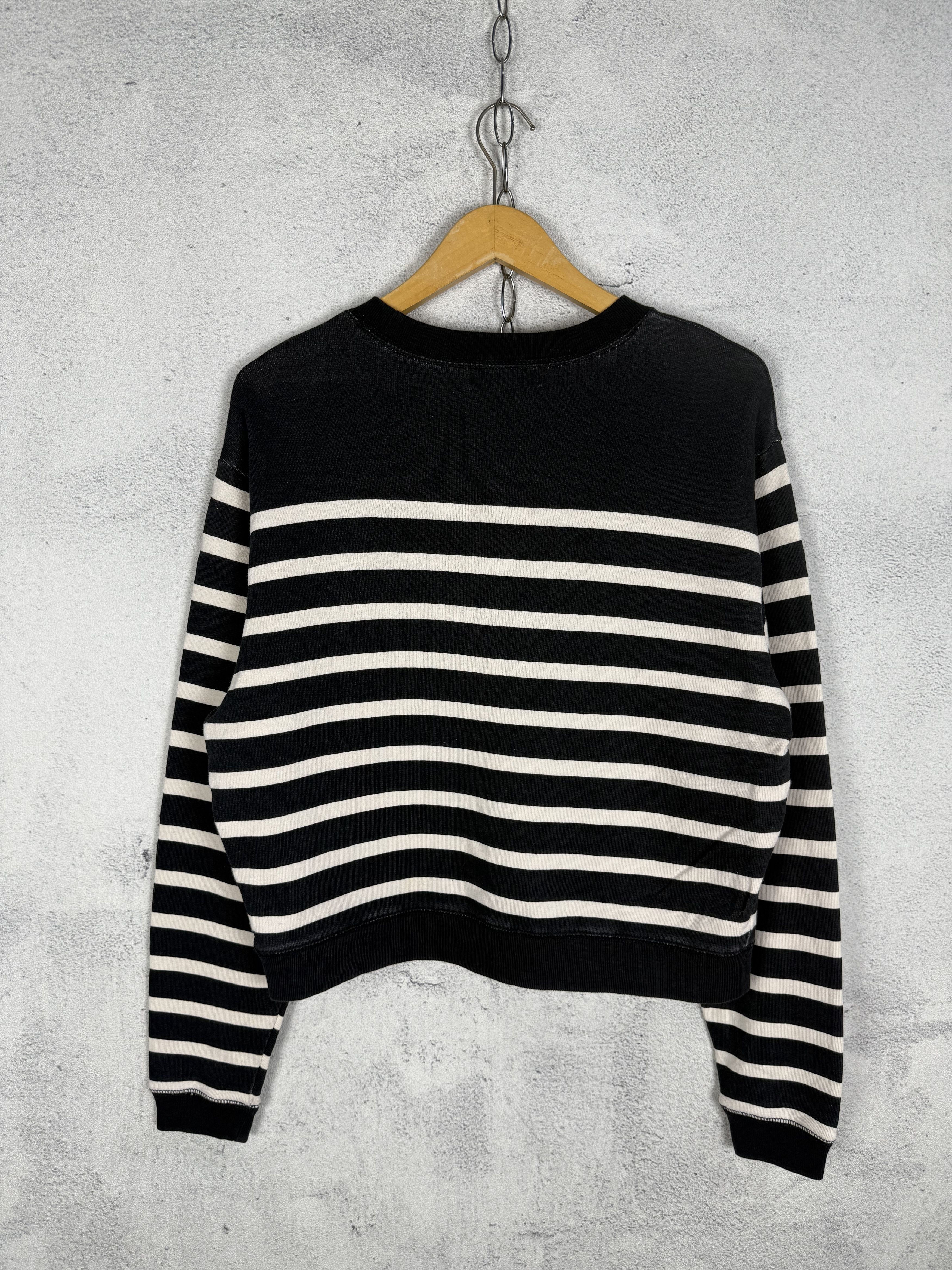 J.Crew J. Crew Crop Stripe Sweatshirt Size S / US 4 / IT 40 - 2 Thumbnail
